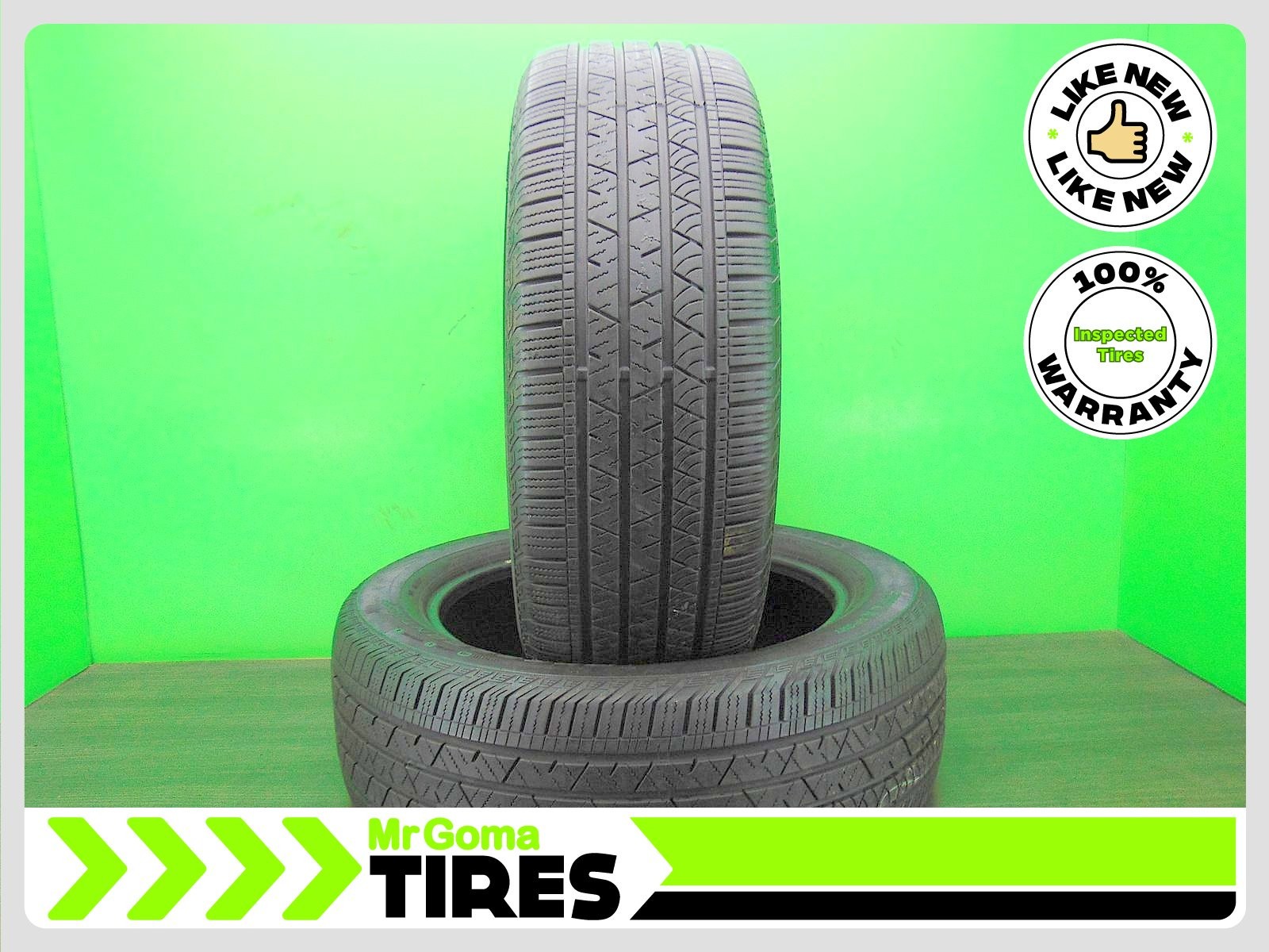 2 235/55R19 USED TIRES CONTINENTAL CROSSCONTACT LX SPORT 9.0/32 TREAD 101H