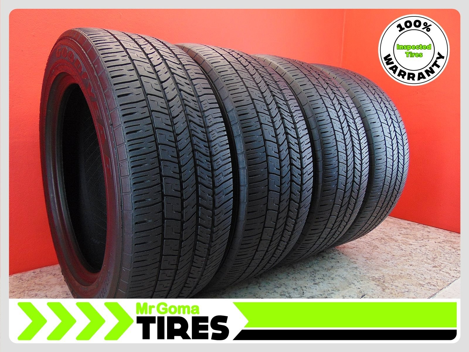 SET OF 4 GOODYEAR EAGLE RS-A 245/55R18 USED TIRES 7.1/32 TREAD 103V 2455518
