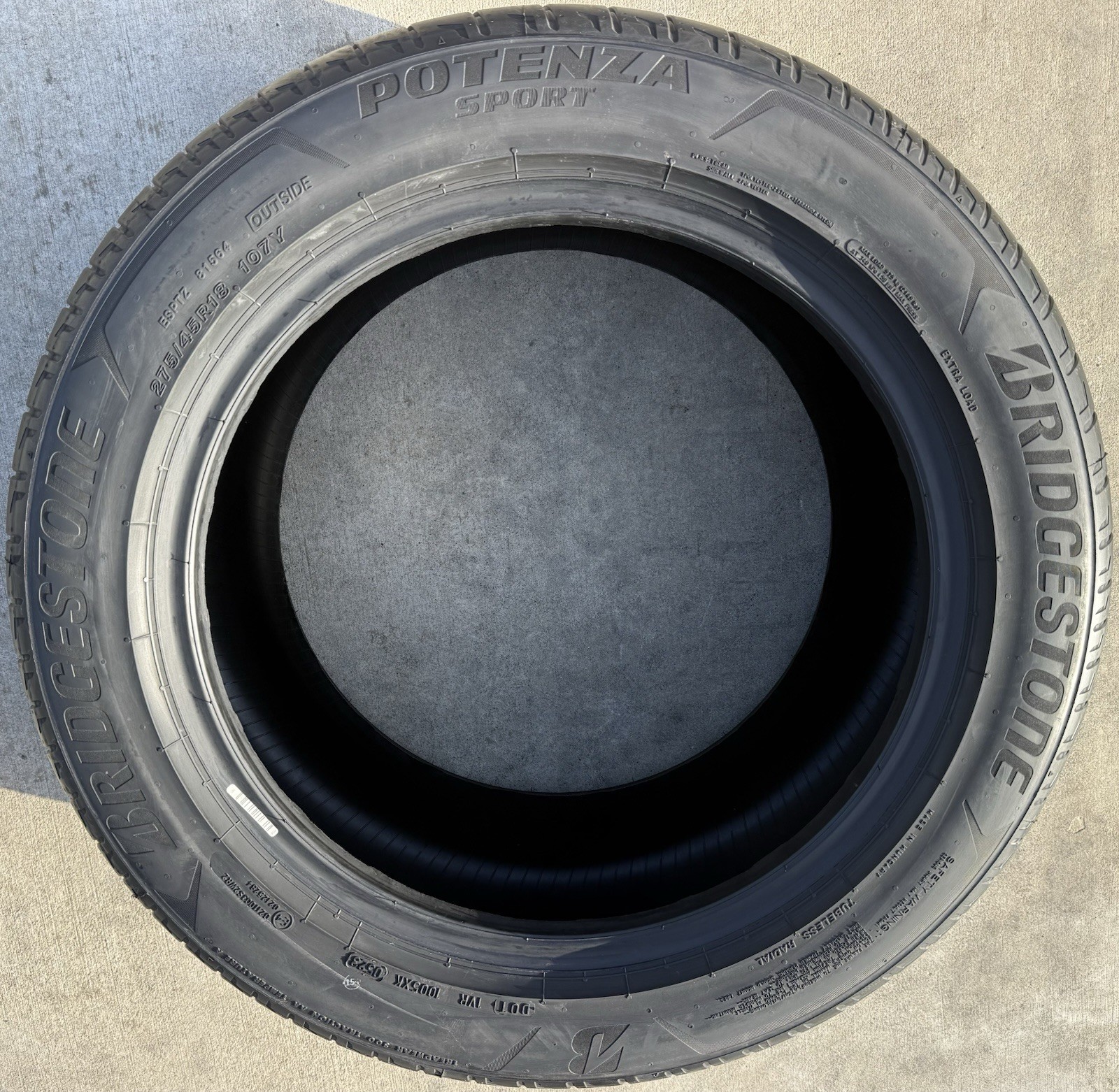 TWO BRAND NEW 275/45R18 Bridgestone Potenza Sport Tires Like Michelin Pilot 4S!