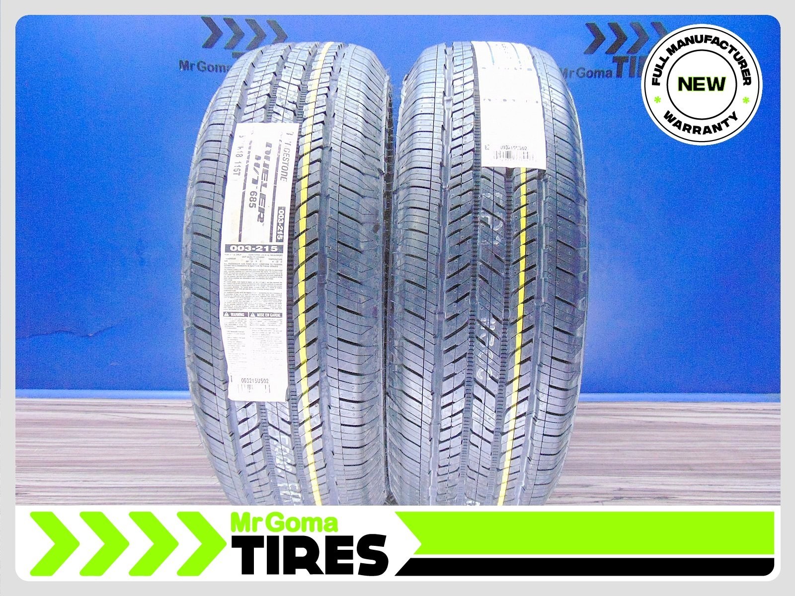 2 BRAND NEW 265/70R18 BRIDGESTONE DUELER H/T 685 TIRES 116T 2657018