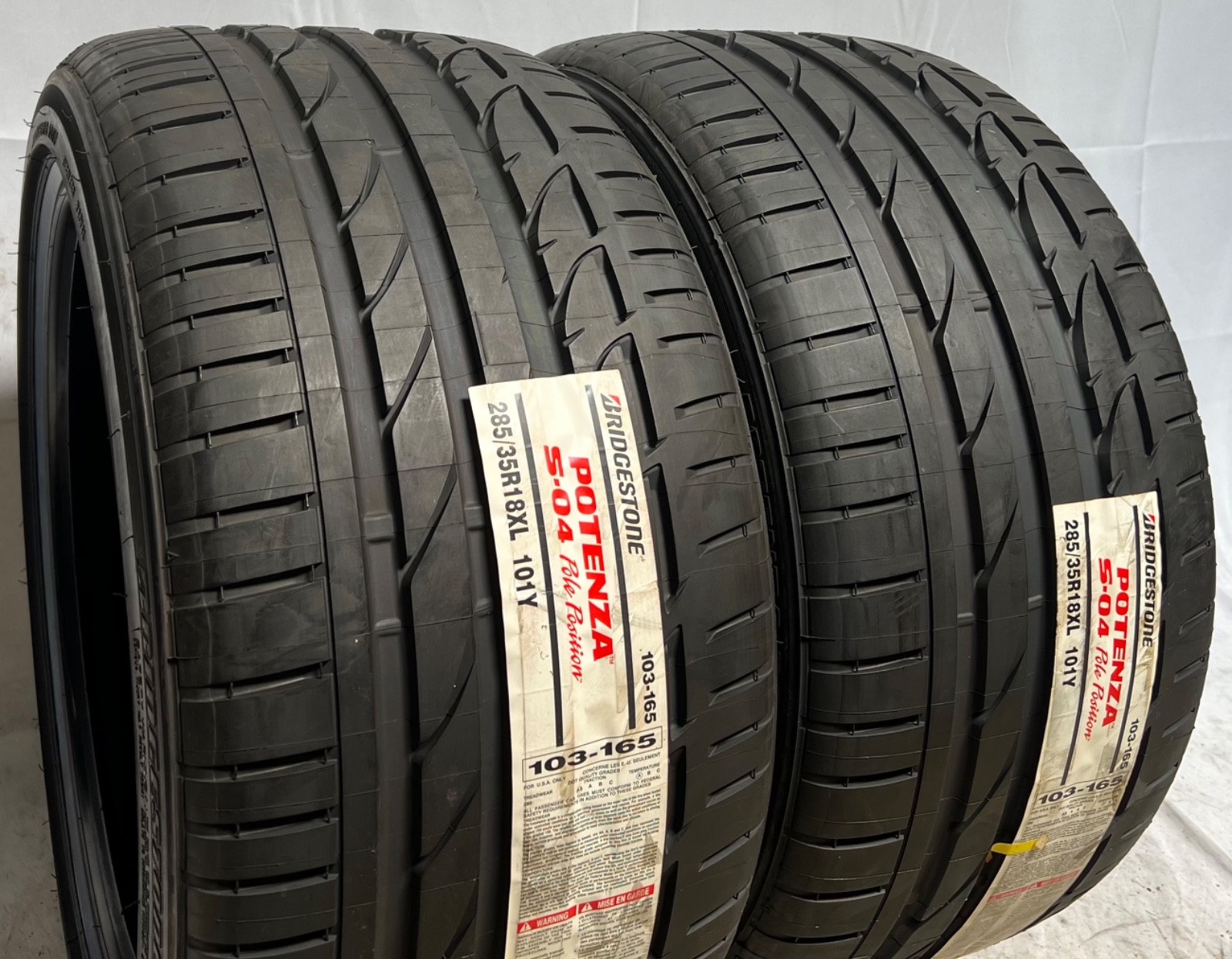 2 – NEW 285/35R18 XL (101Y) Bridgestone Potenza S-04 Pole Position – 6174