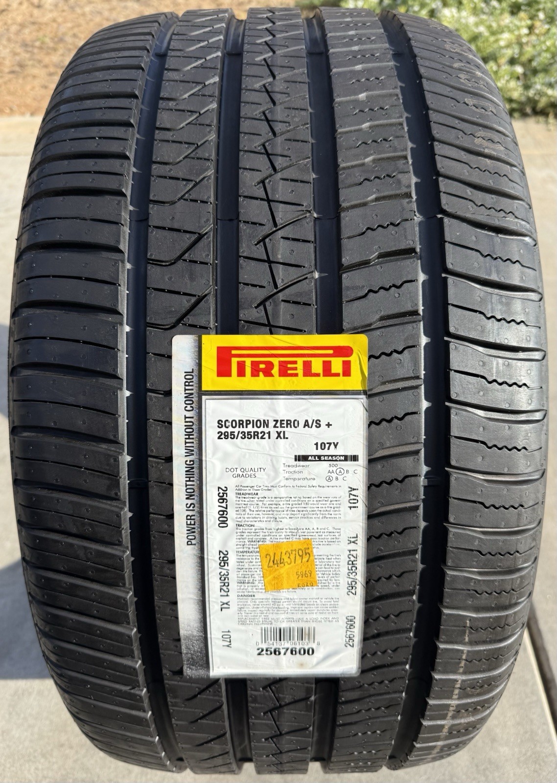 Set of TWO BRAND NEW 295/35R21 Pirelli Scorpion Zero AS + Plus All Season Tires