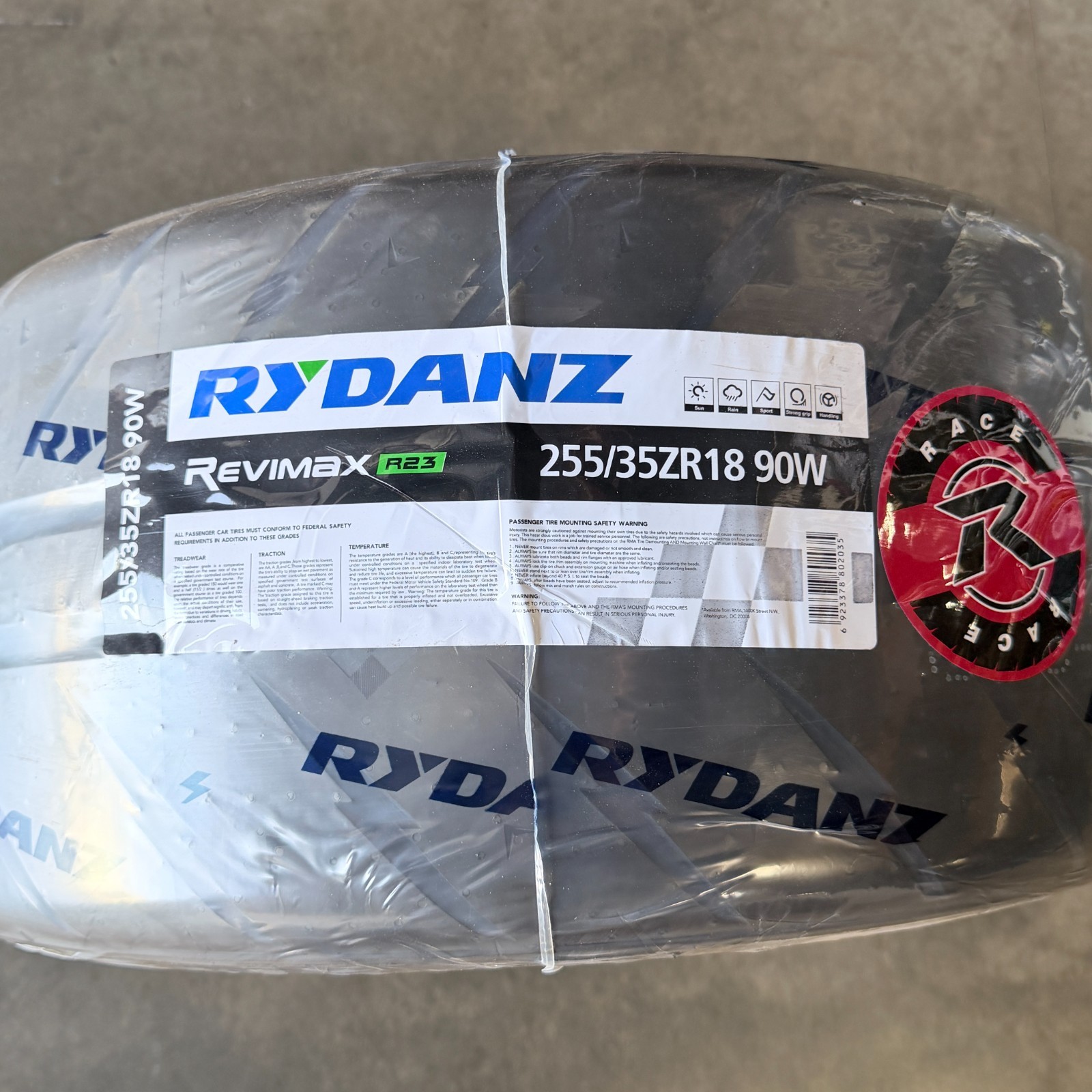 Rydanz Revimax R23 [255/35ZR18 90W ] 200TW Racing Performance Tire Shibata NEW