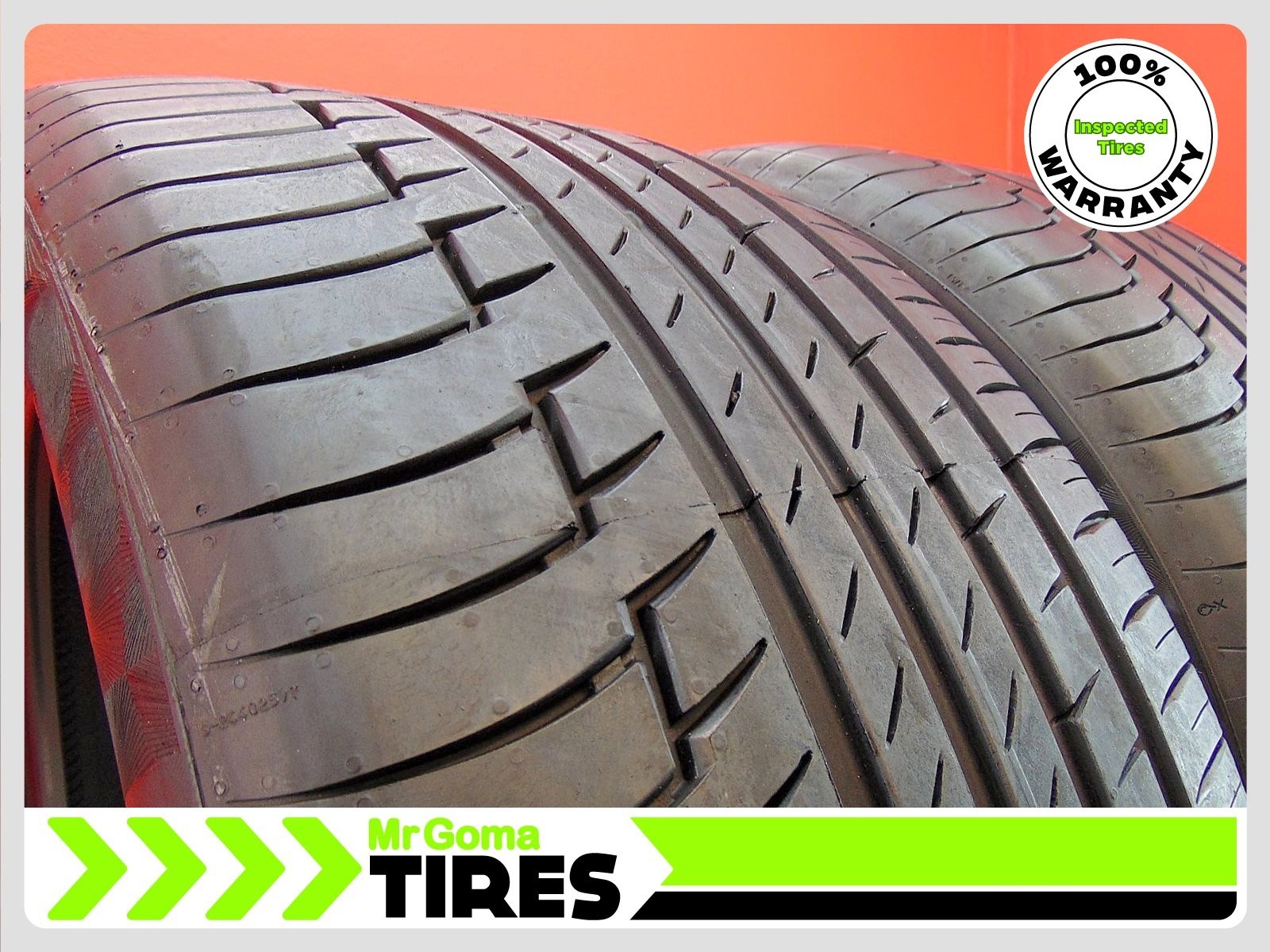 2 CONTINENTAL PREMIUMCONTACT 6 MO XL 325/40R22 USED TIRE 8.4/32 TREAD 114Y