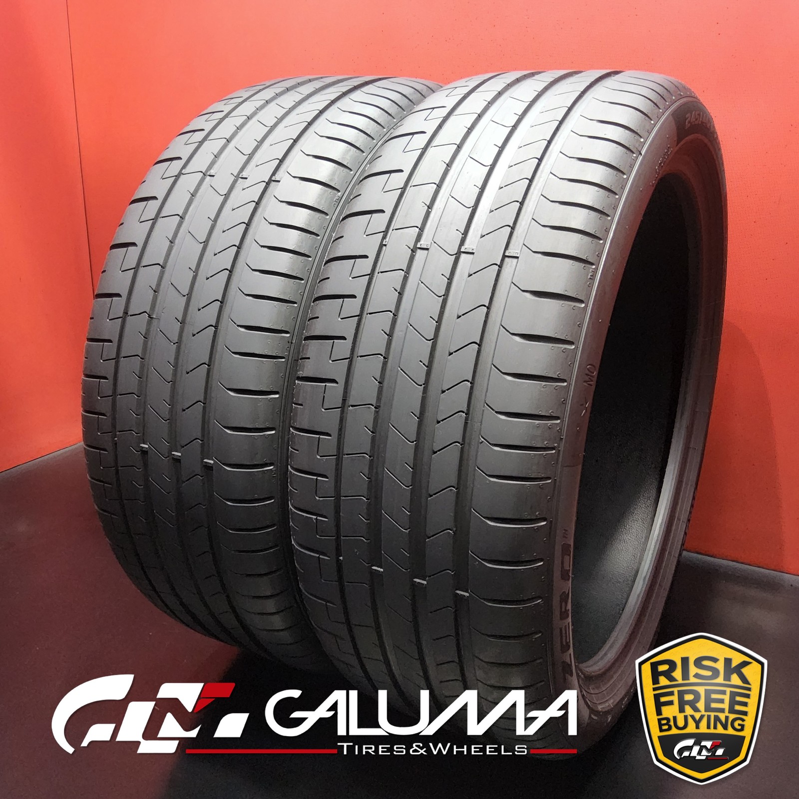 Set of 2 Tires LikeNEW Pirelli P-Zero (PZ4) ★MO XL 245/40R20 No Repairs #95907