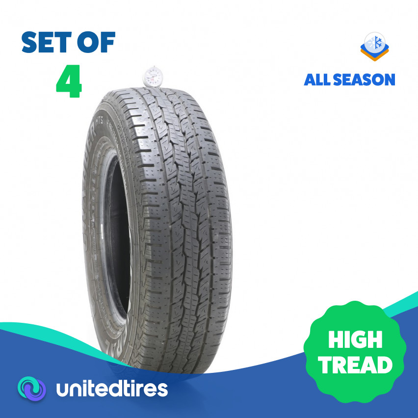 Set of (4) Used LT 225/75R16 General Grabber HTS 115/112S – 9.5-11/32