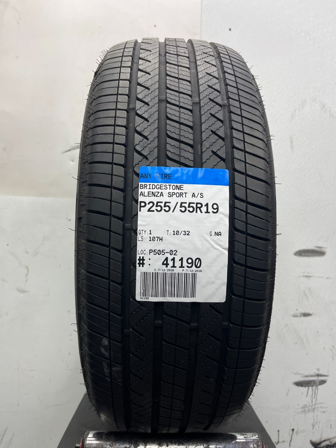 1 Used P255/55R19 Bridgestone ALENZA SPORT A/S 107 H – 10/32
