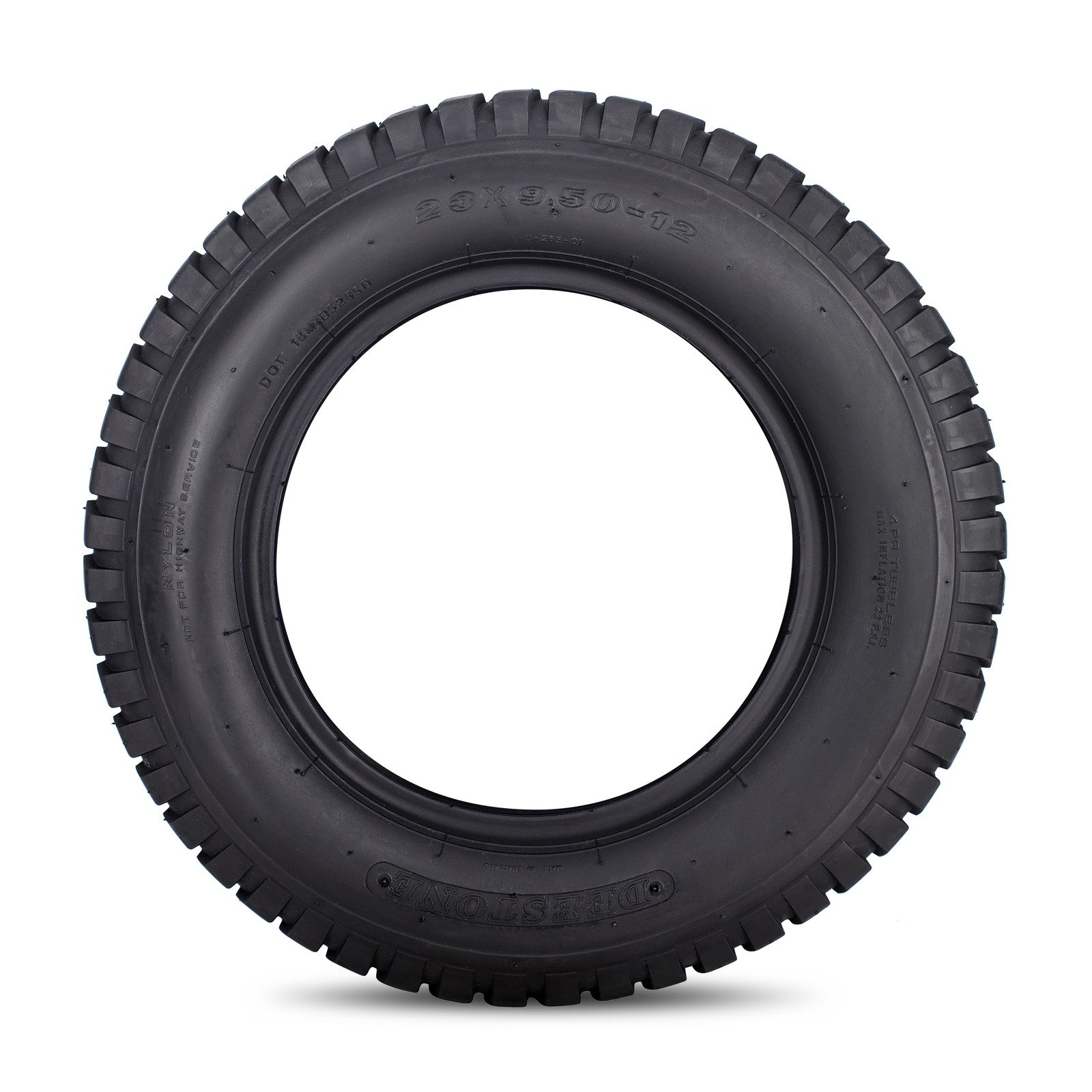 Deestone 23×9.50-12 D265 Lawn & Grass Tire � 88A3 � 4 Ply T/L (1 Tire Only)