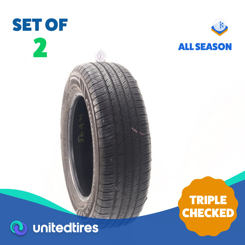 Set of (2) Used 225/65R17 GT Radial Champiro Touring AS 102H – 7.5/32