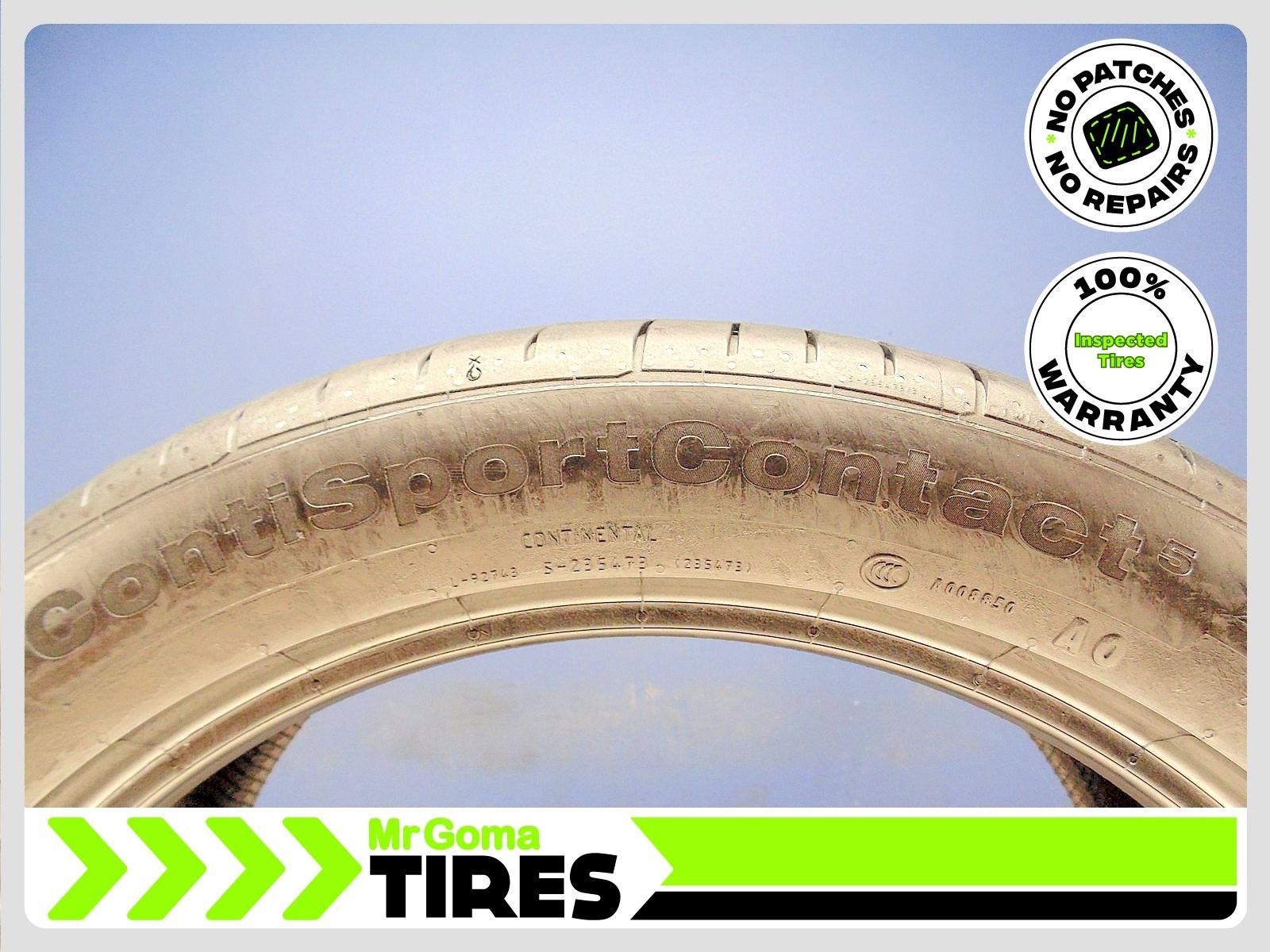 1 CONTINENTAL CONTISPORTCONTACT AO XL 285/40R21 USED TIRE 7.3/32 TREAD 2854021