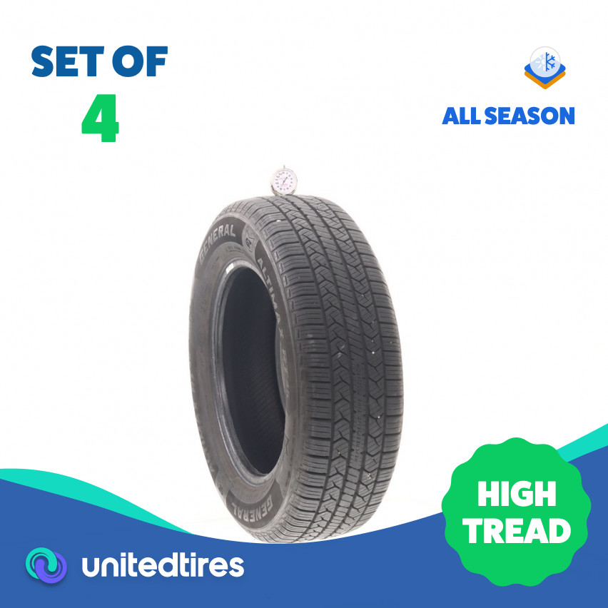 Set of (4) Used 195/65R15 General Altimax RT45 91H – 8.5-10/32