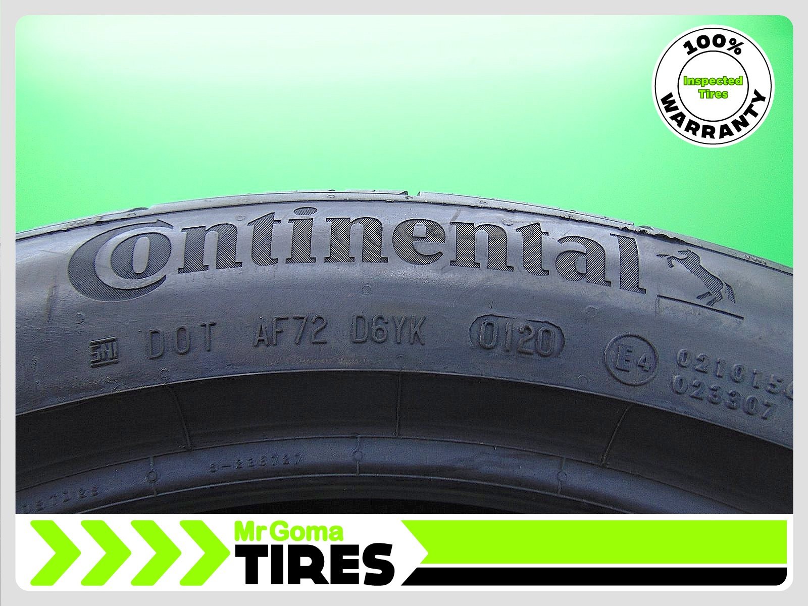 2 315/35R21 USED TIRES CONTINENTAL PROCONTACT TX NO XL 8.1/32 TREAD 111V