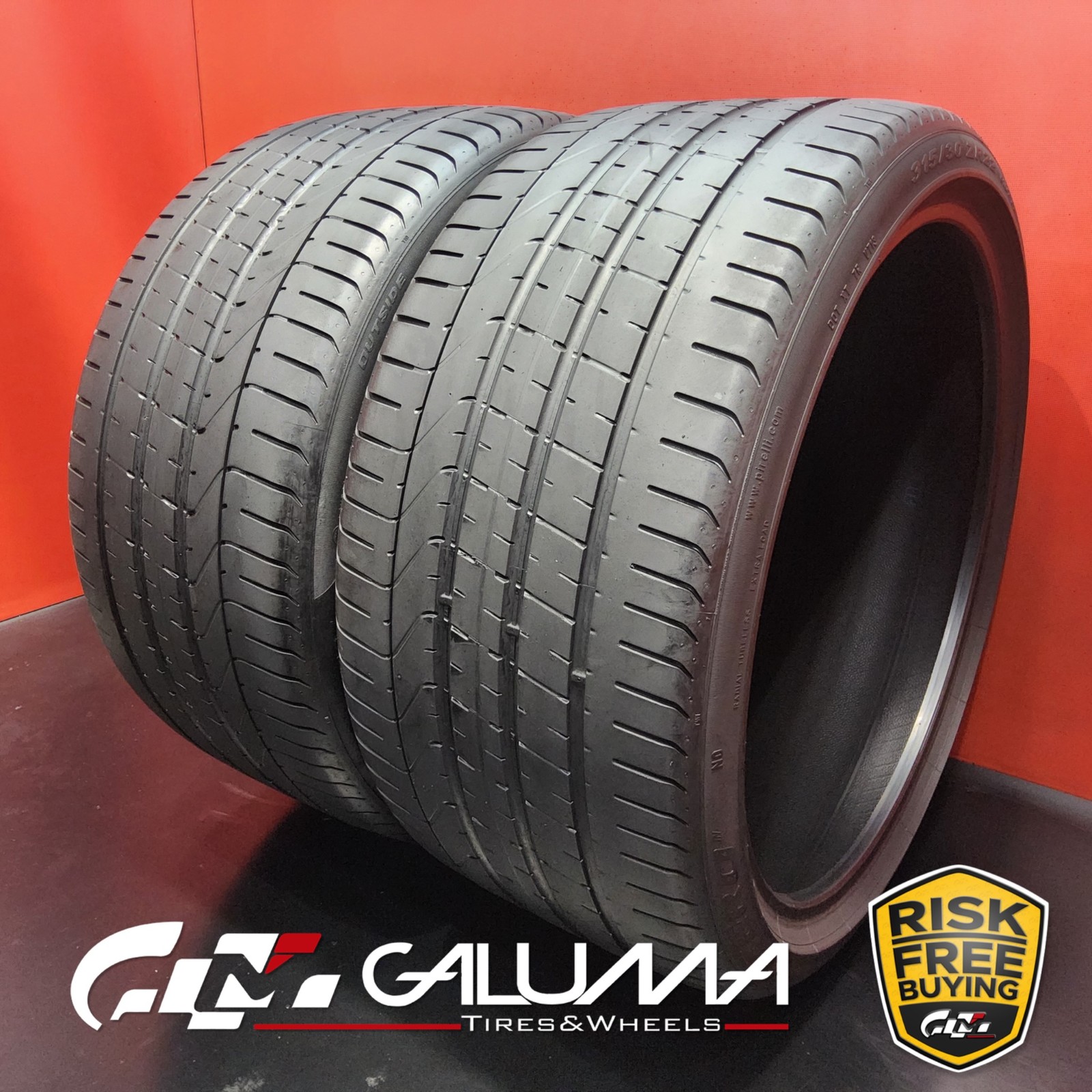 Set of 2 Tires Pirelli P Zero XL 315/30ZR22 315/30/22 3153022 No Repairs #89524