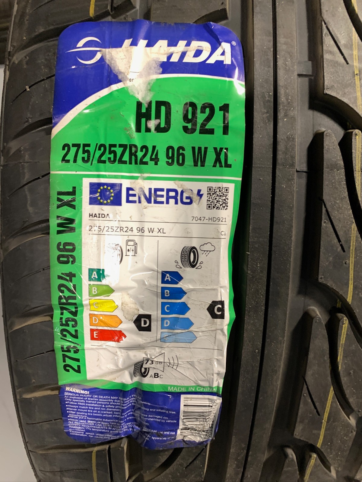 1 New 275 25 24 Haida HD 921 Extra Load Summer Tire