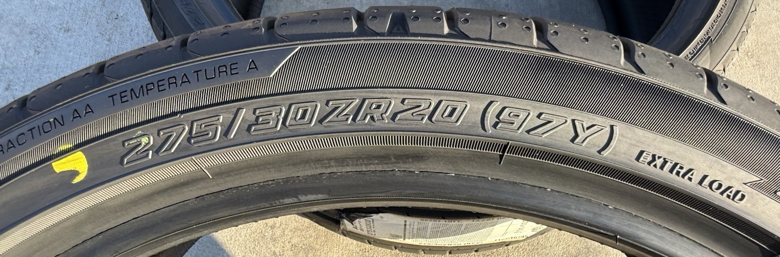 Set of TWO BRAND NEW 275/30ZR20 (97Y) Yokohama ADVAN Sport V107 Tires 2753020