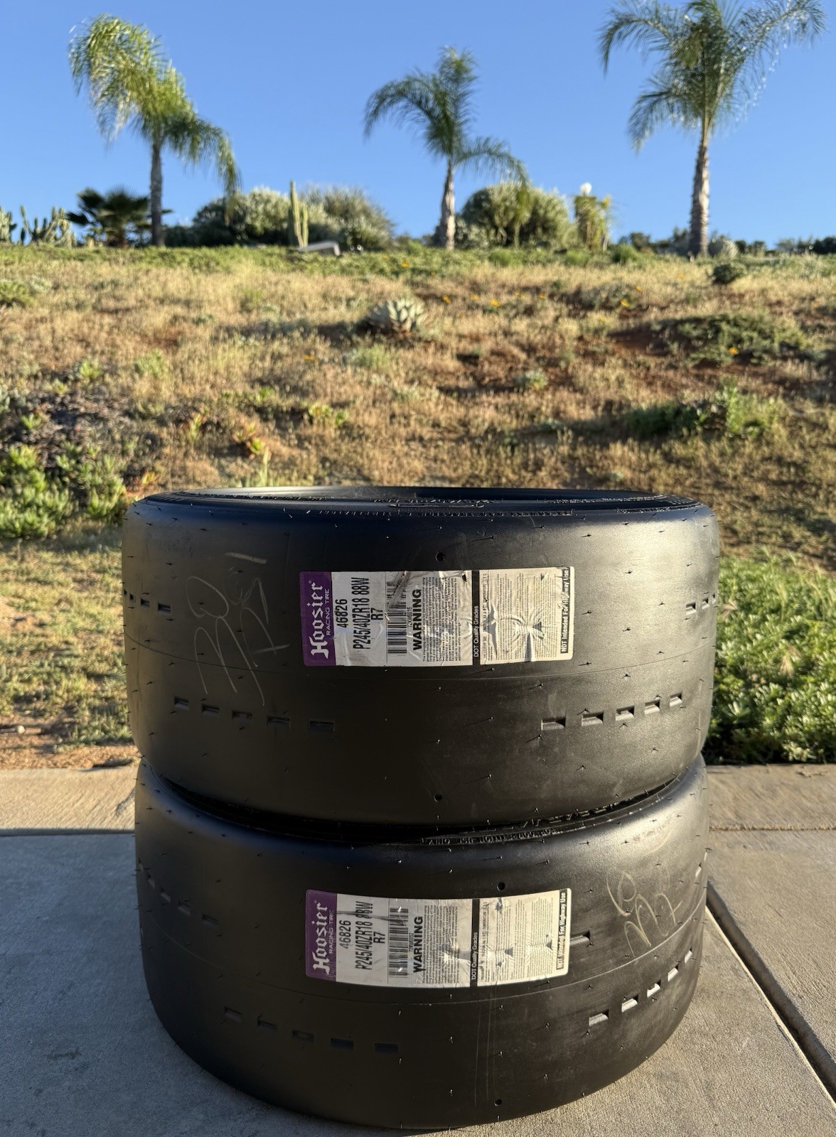 Set of TWO BRAND NEW 245/40ZR18 88W Hoosier R7 Racing Tires Slicks P245/40ZR18