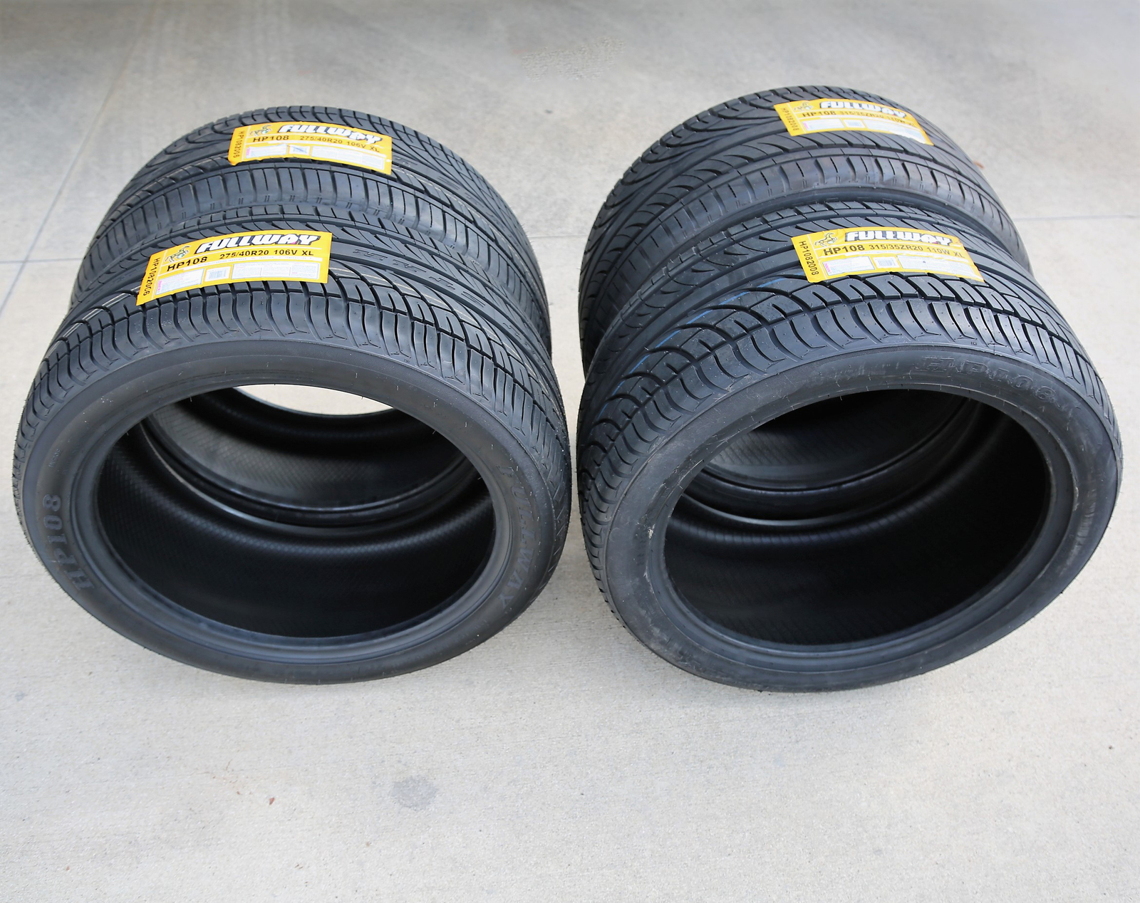 4 New Fullway HP108 2x 275/40R20 106V & 2x 315/35ZR20 110W A/S Performance Tires