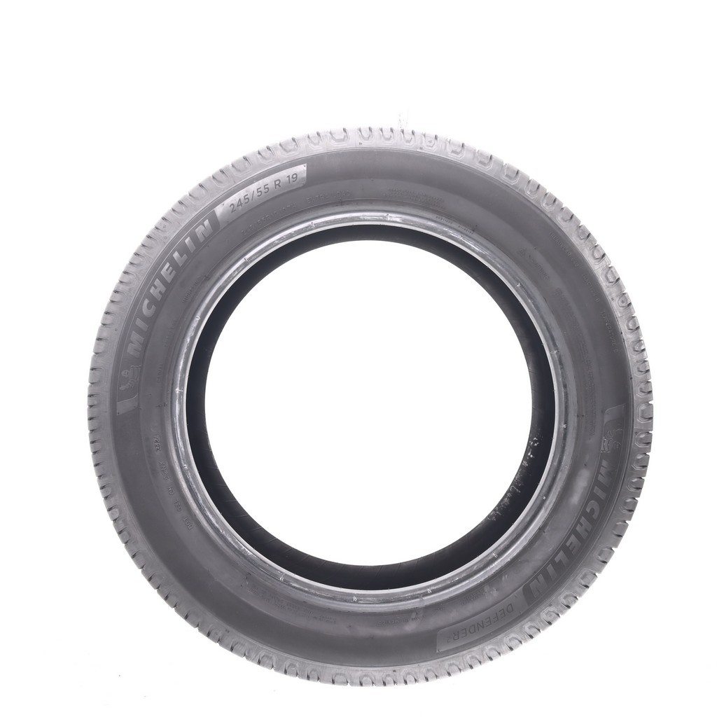 Set of (4) Used 245/55R19 Michelin Defender 2 107H – 9.5-11/32 (NU2E)