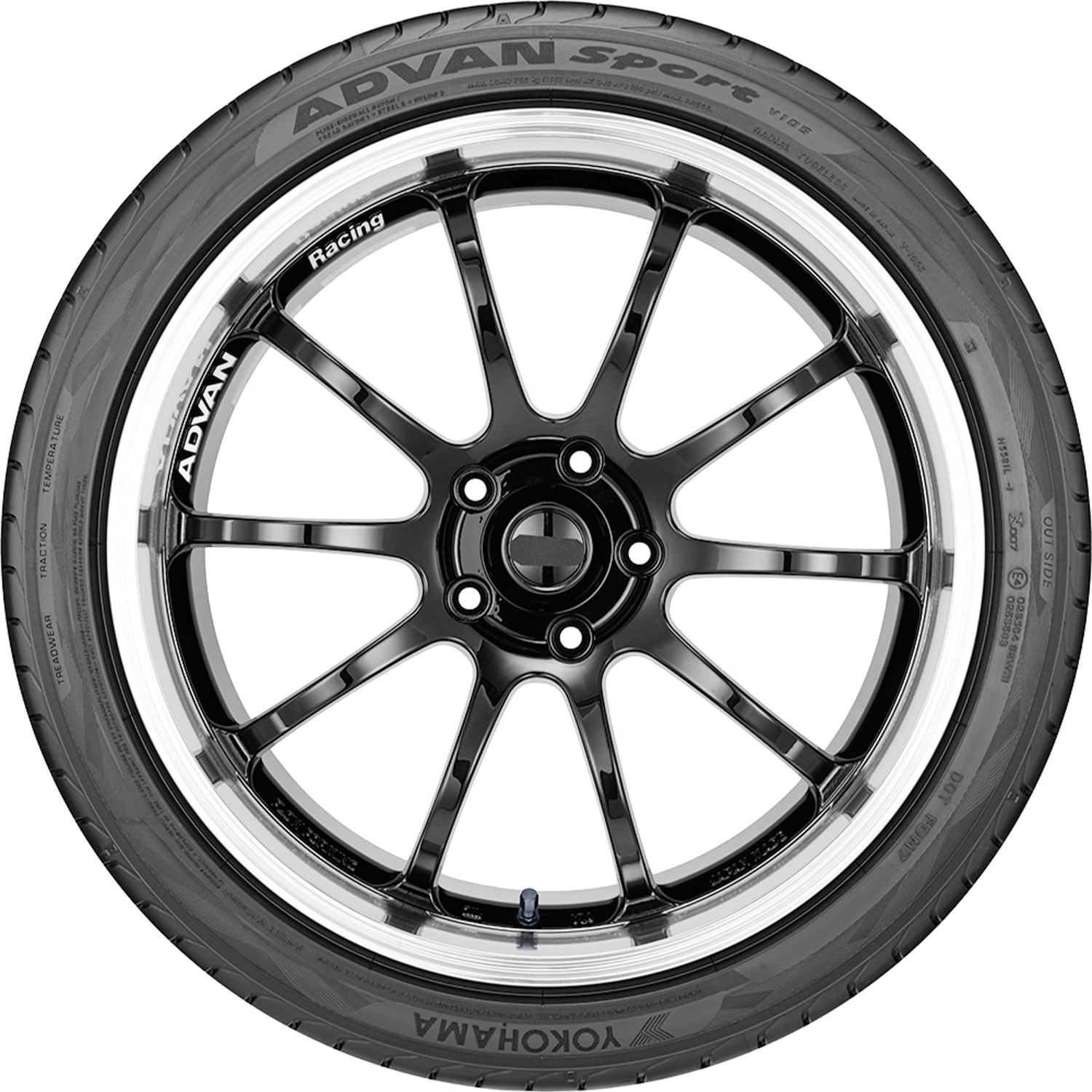 Tire 245/35R19 ZR Yokohama Advan Sport V105G (OE) High Performance 89W