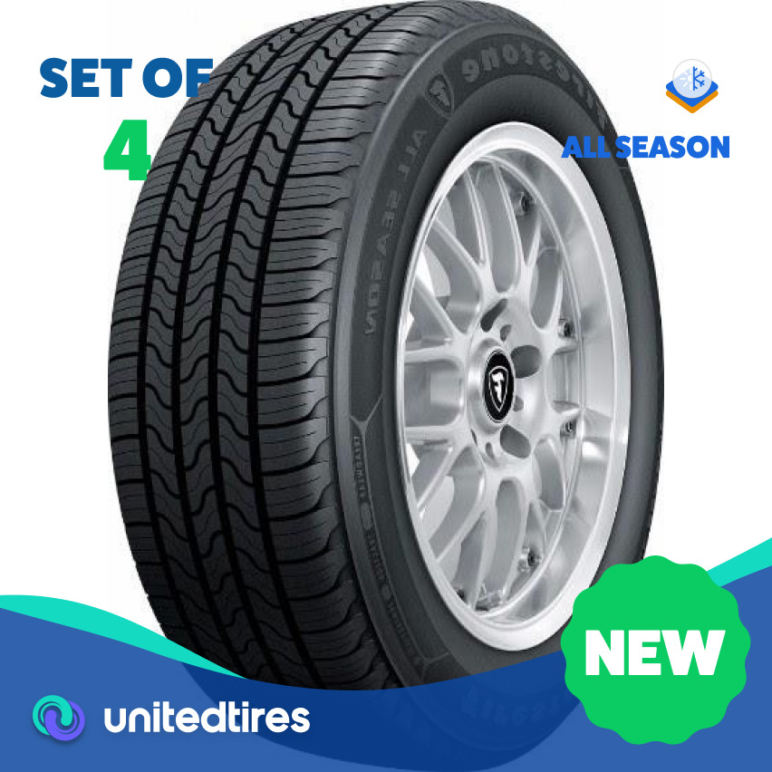 Set of (4) New P 225/60R16 Firestone All Season 98T