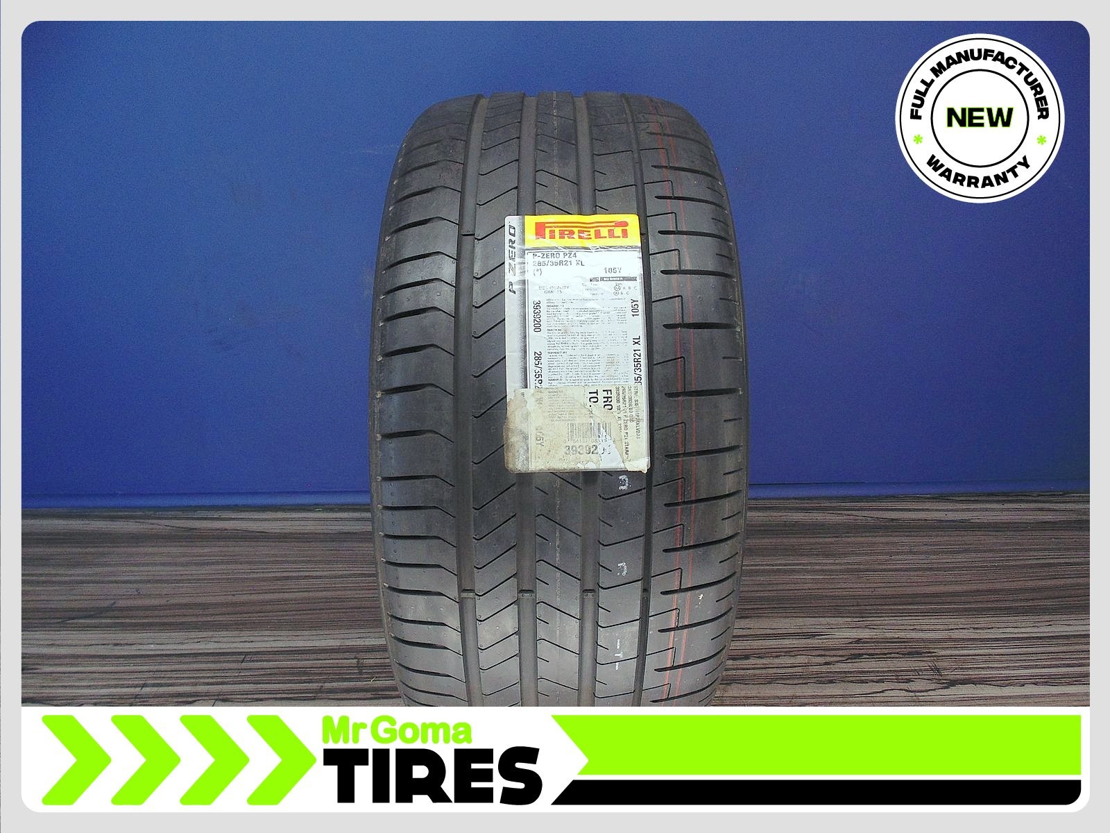 1 BRAND NEW 285/35R21 PIRELLI P ZERO PZ4 XL TIRE 105Y BMW PZERO 2853521