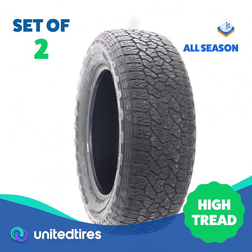 Set of (2) Used 275/60R20 Goodyear Wrangler Trailrunner AT 115S – 8.5/32