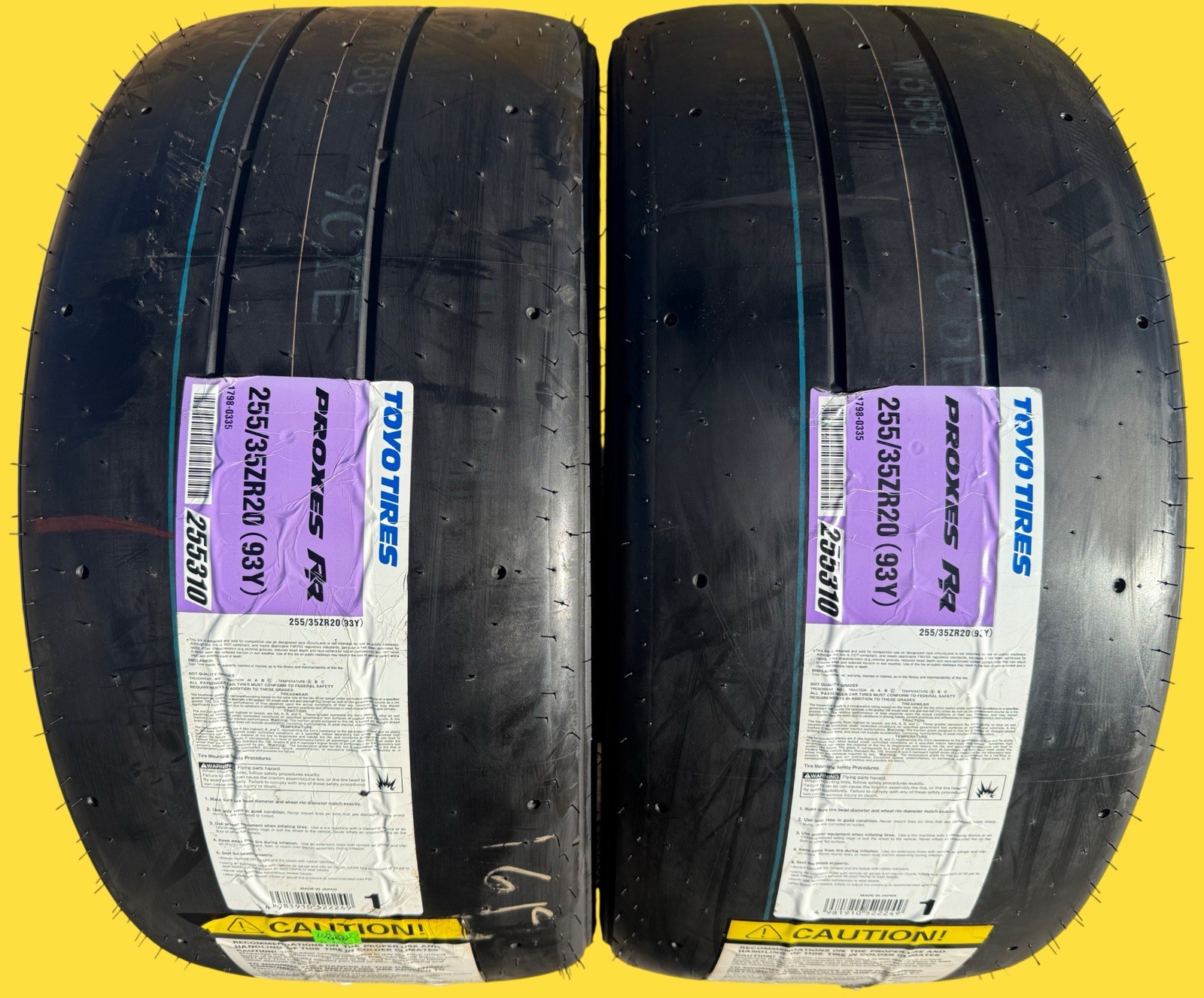 TWO BRAND NEW 255/35ZR20 (93Y) Toyo Proxes RR Track & Competition Tires 2853020