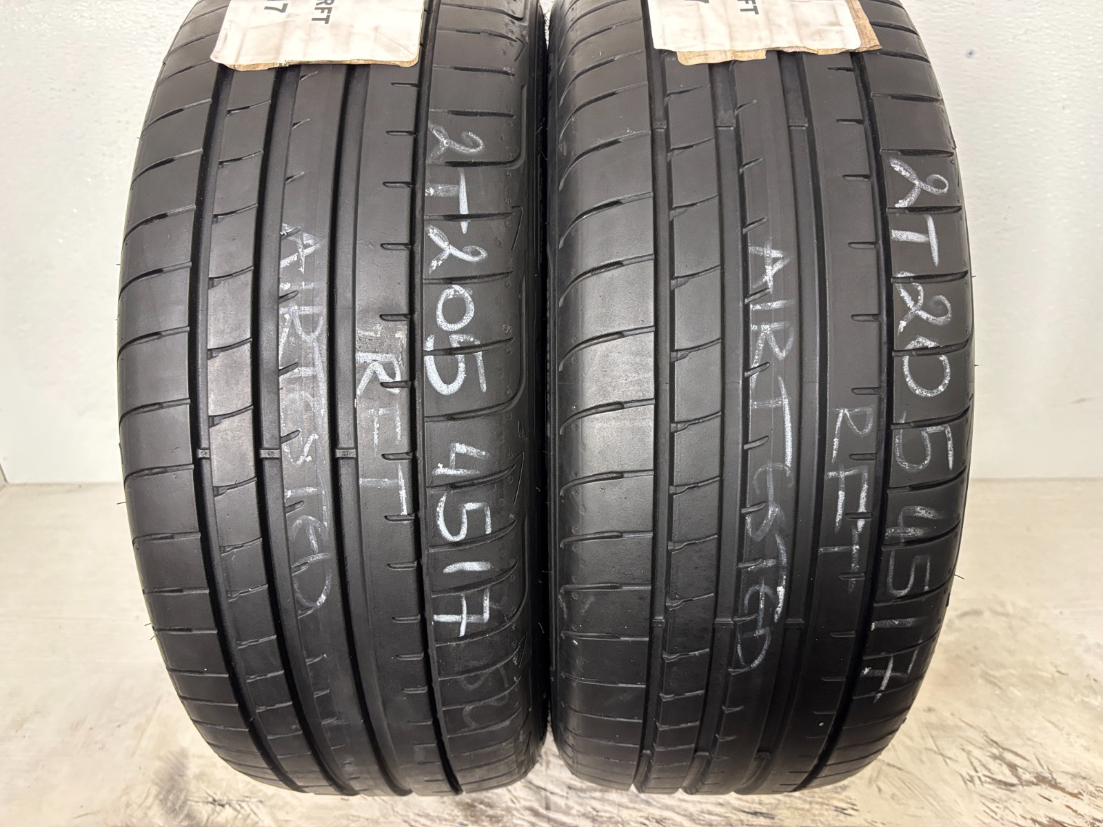 2 Tires 205 45 17 Goodyear Eagle F1 Asymmetric 3 Run Flat (7.00/32 = 77% Tread)