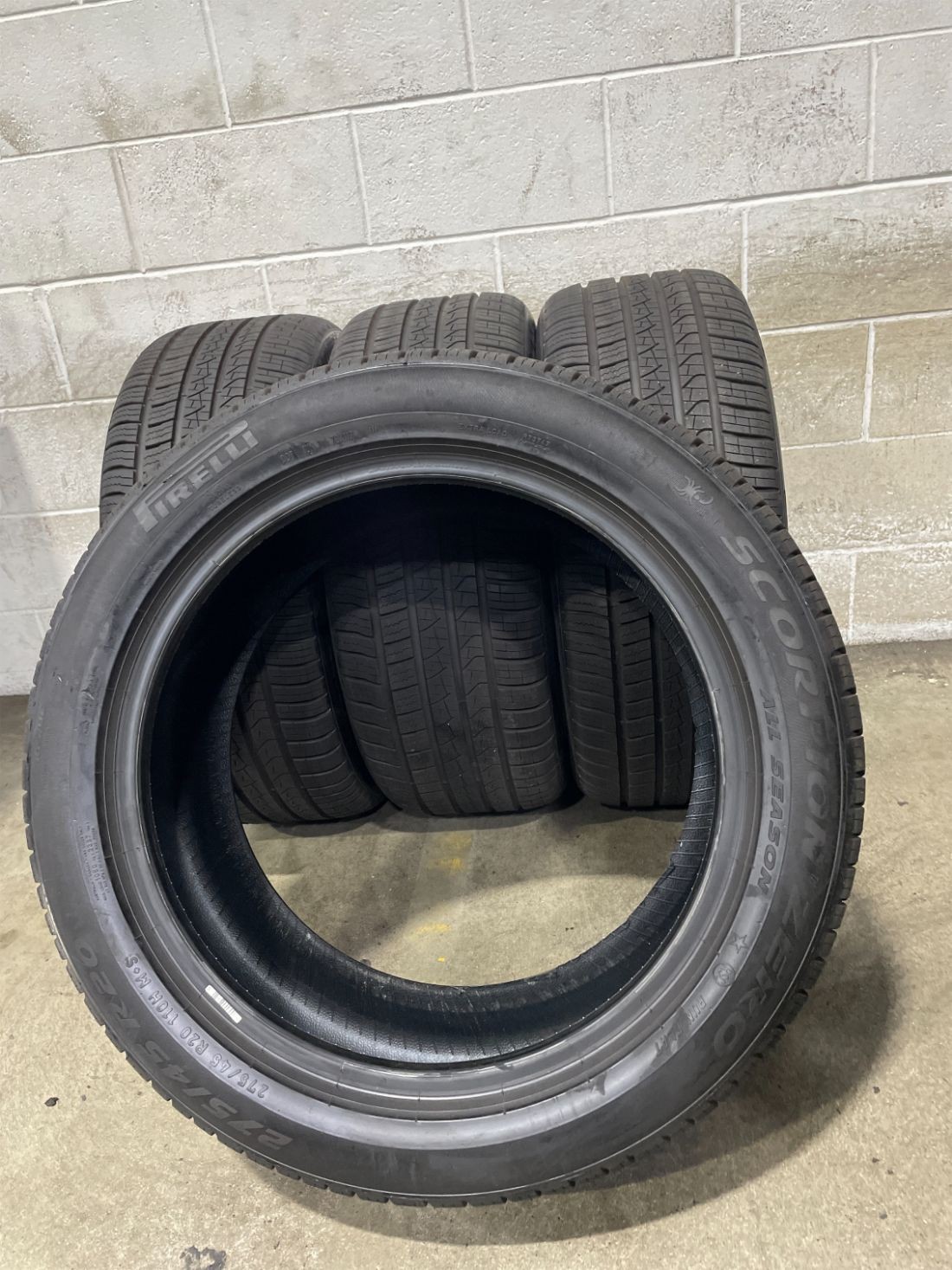 4x P275/45R20 Pirelli Scorpion Zero A/S RSC Run Flat 9/32 110 H Used Tires