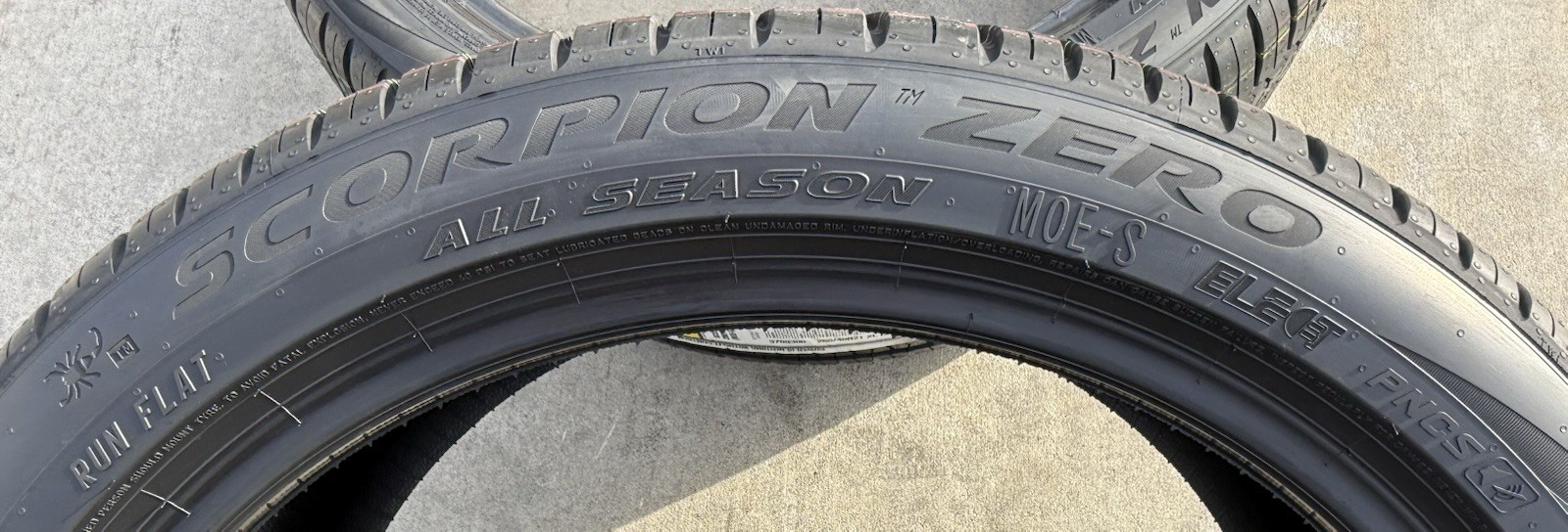 TWO NEW 265/40R21 Pirelli Scorpion Zero A/S MOE-S Run Flat RFT ELECT PNCS Tires