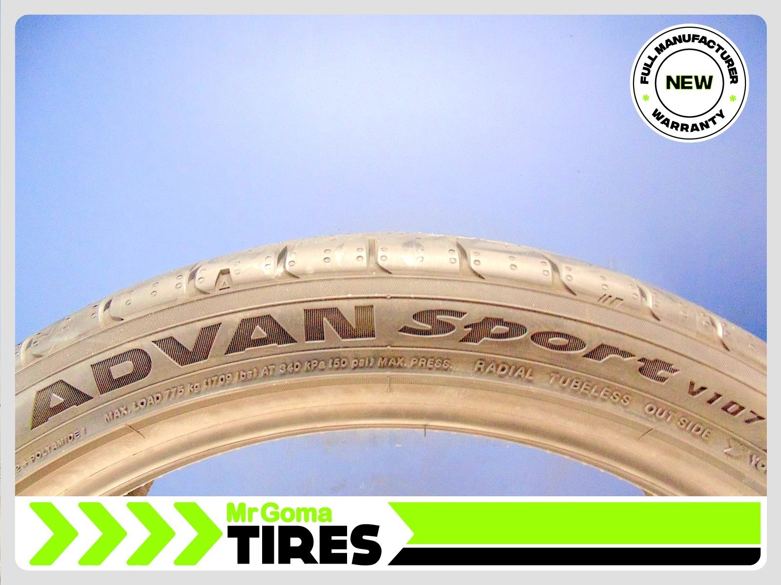 2 265/35ZR20 BRAND NEW YOKOHAMA ADVAN SPORT V107 XL TIRES 99Y 265/35/20 2653520