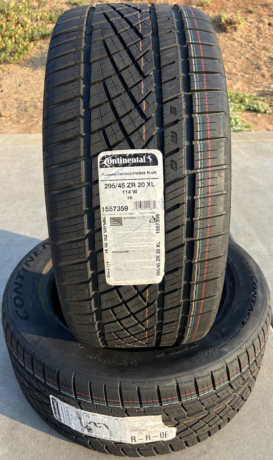 TWO BRAND NEW 295/45ZR20 114W Continental ExtremeContact DWS 06 Plus DWS06+Tires