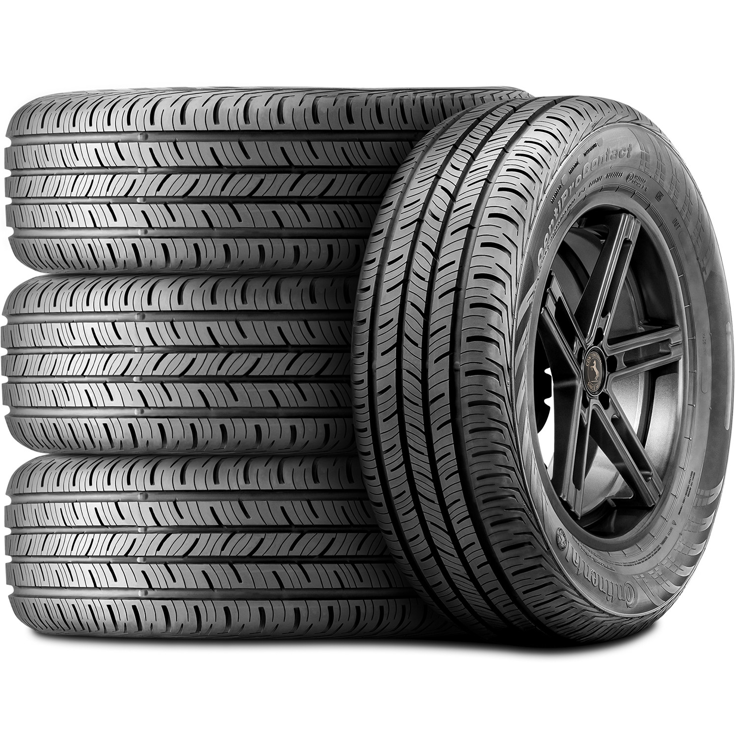 4 New Continental ContiProContact 2x 155/60R15 74T SL 2x 195/50R15 82T SL Tires