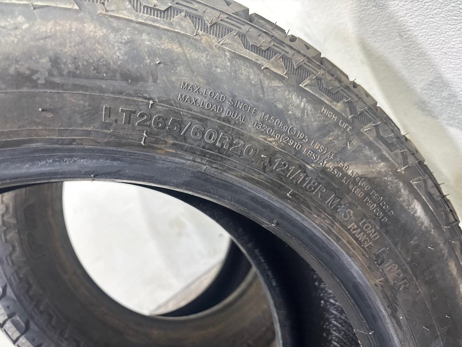 Set of （2） Milestar Patagonia A/T R Used Tire 265/60 R20 121/118R M+S 11/32