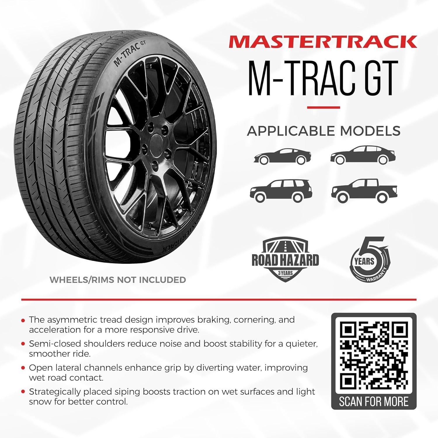 Mastertrack M-TRAC GT 285/30ZR20 99W XL Ultra High-Performance Tire 285 30 20