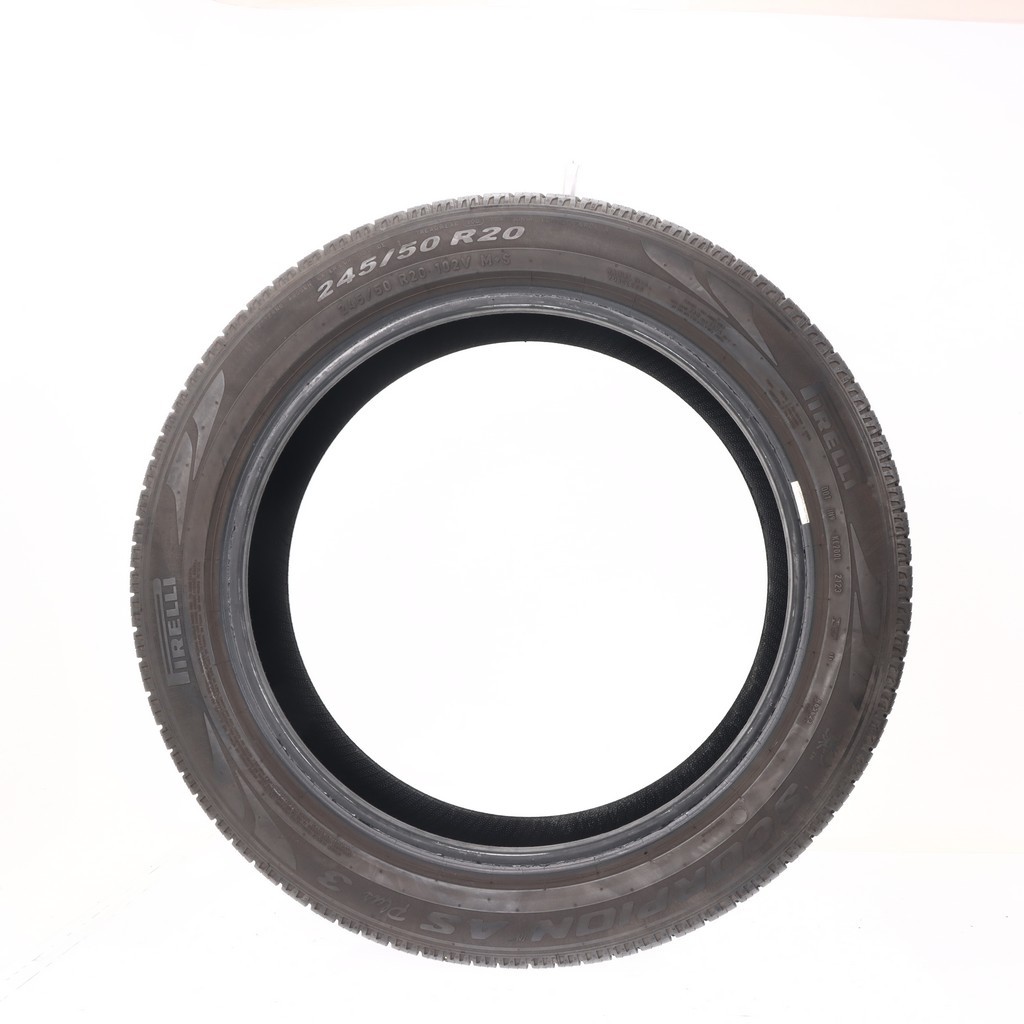 Set of (4) Used 245/50R20 Pirelli Scorpion AS Plus 3 102V – 8.5-9.5/32