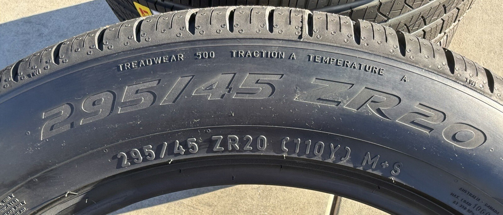 FOUR NEW 295/45ZR20 Pirelli Scorpion Zero All Season Run Flat RFT SRT Trackhawk