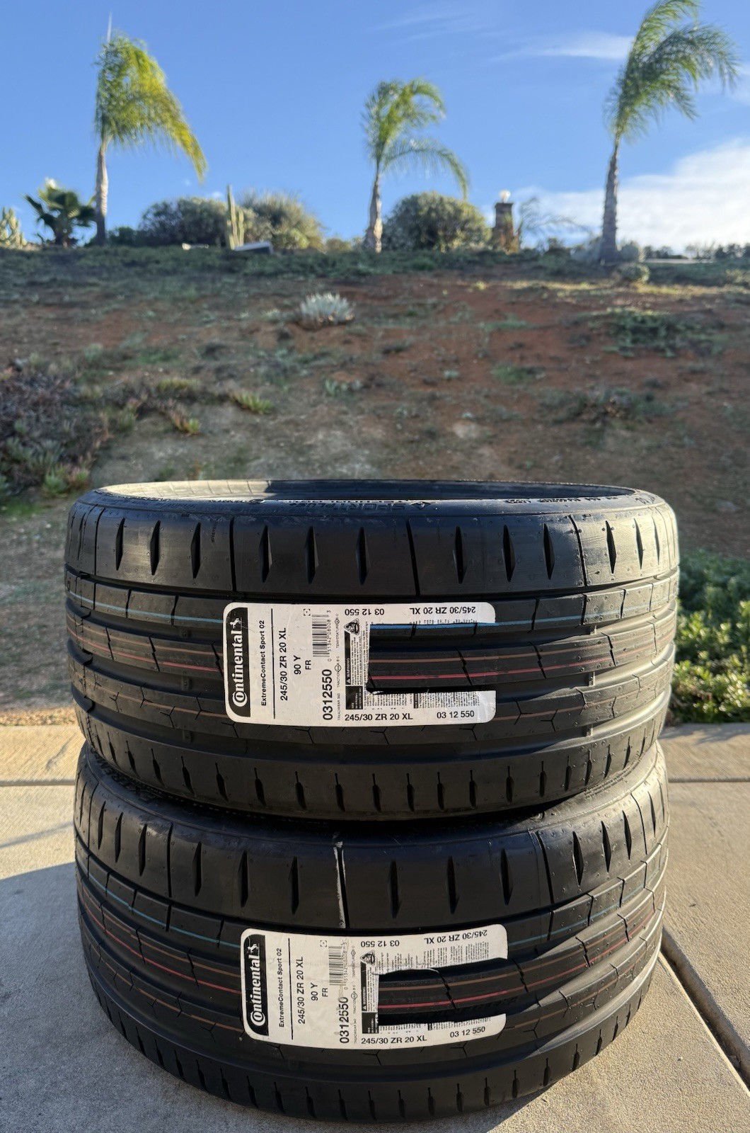 Set of TWO BRAND NEW 245/30ZR20 90Y Continental ExtremeContact Sport 02 Tires