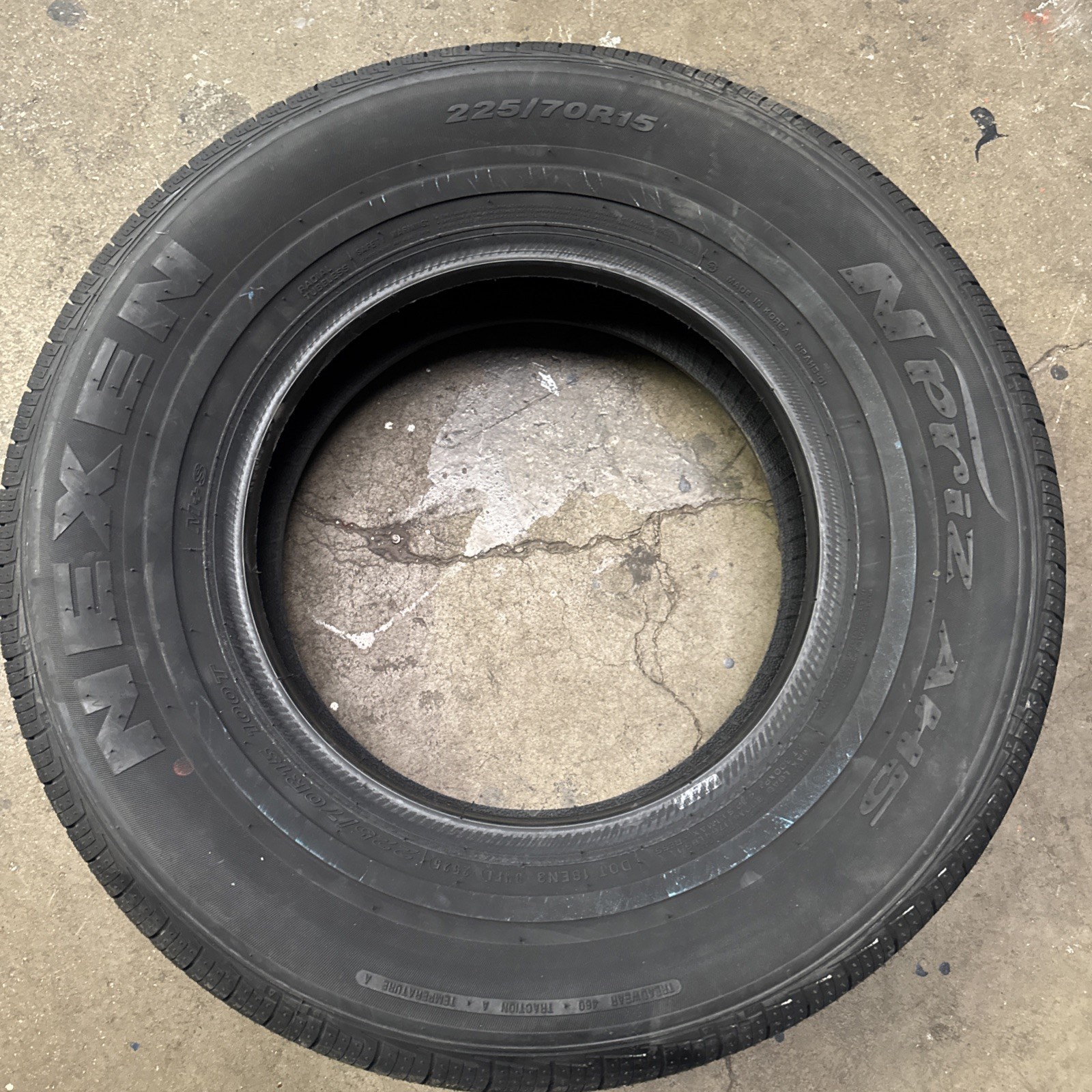 1 New Nexen N’PRIZ AH5 225/70R15 100T WW Tire