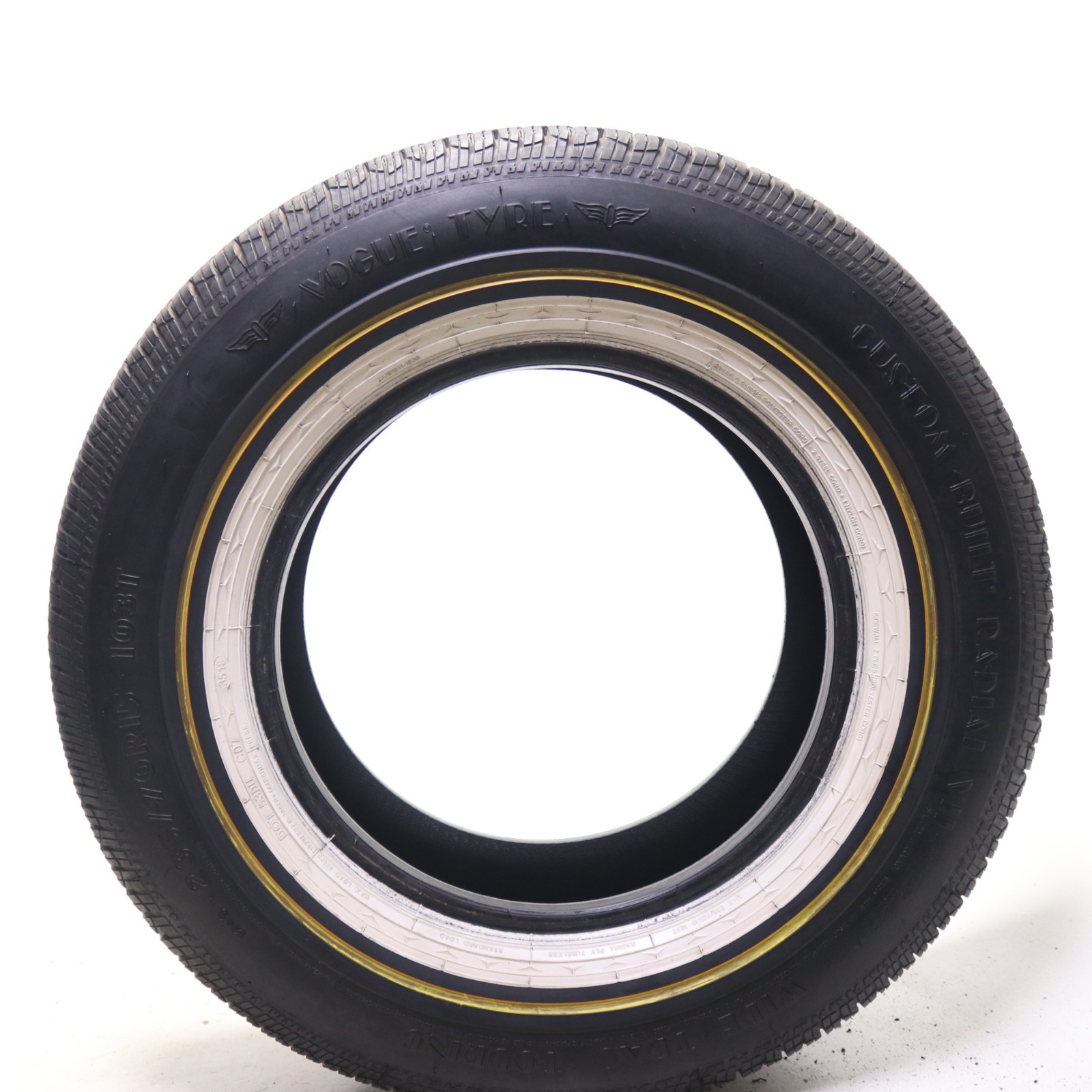 Used 235/70R15 Vogue Custom Built Radial VIII Gold Stripe 103T 8.5/32 No Repairs