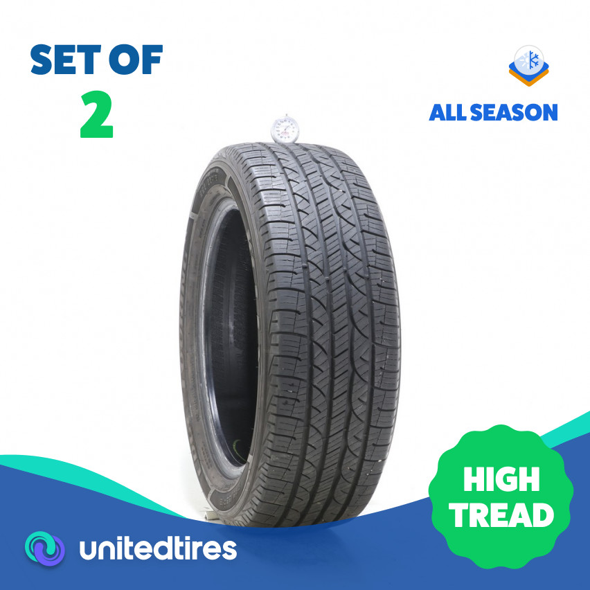 Set of (2) Used 225/55R18 Kelly Edge Touring A/S 98V – 8.5/32