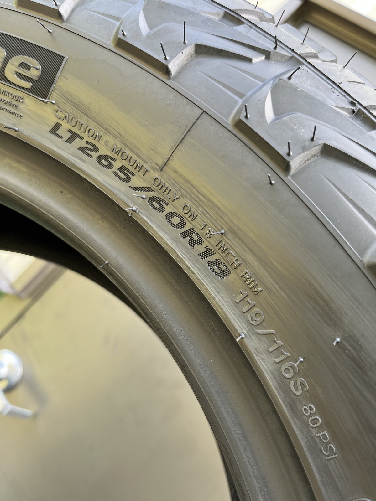 1 New Hankook Dynapro AT2 Xtreme LT 265/60R18 119/116S 10 PLY DOT.2523 14/32 New
