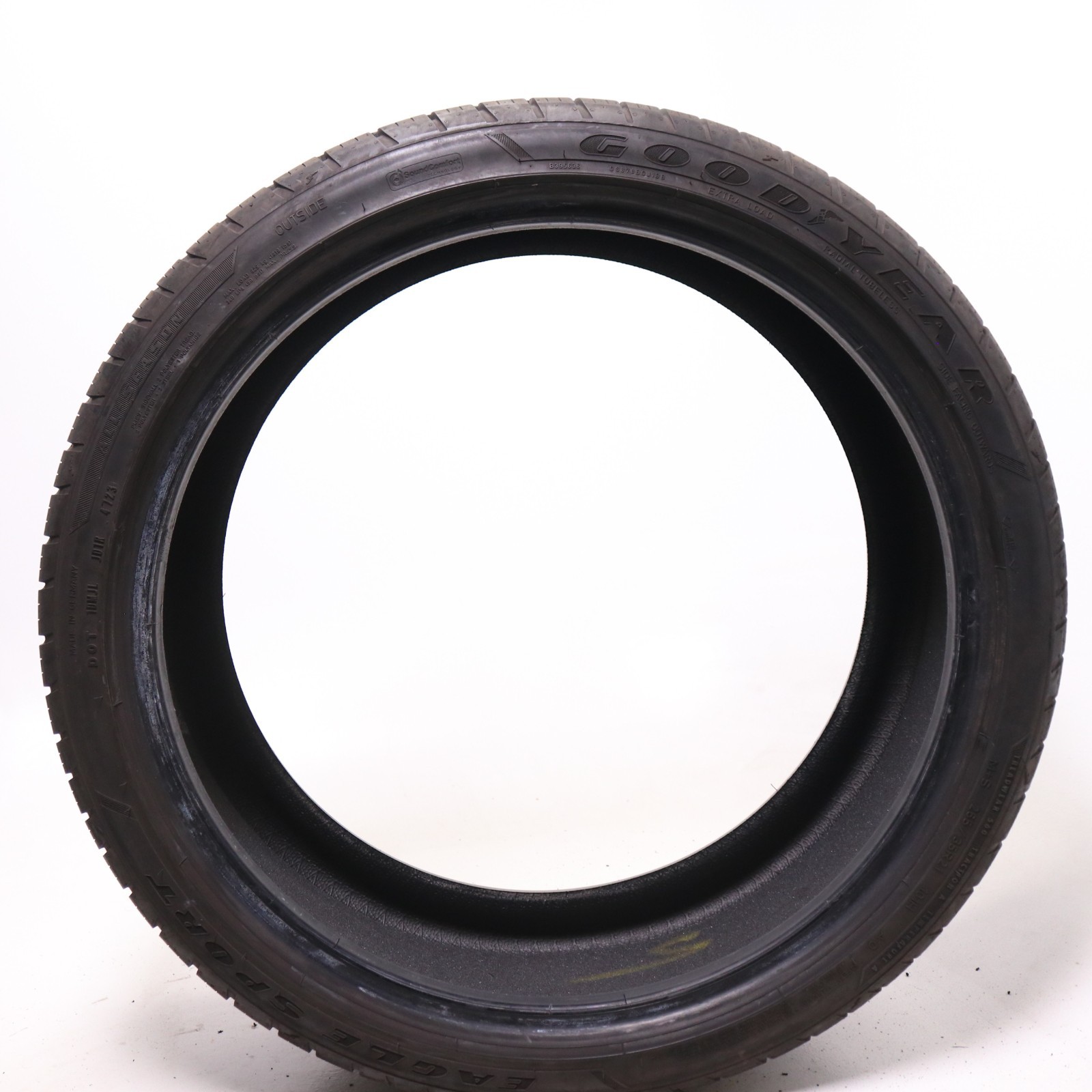 Set of 2 Used 265/35R21 Goodyear Eagle Sport AO SoundComfort – 101H – 8.5-9.5/32