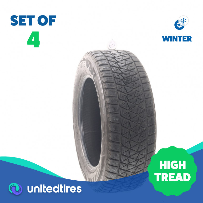 Set of (4) Used 245/60R18 Bridgestone Blizzak DM-V2 105S – 9-10.5/32
