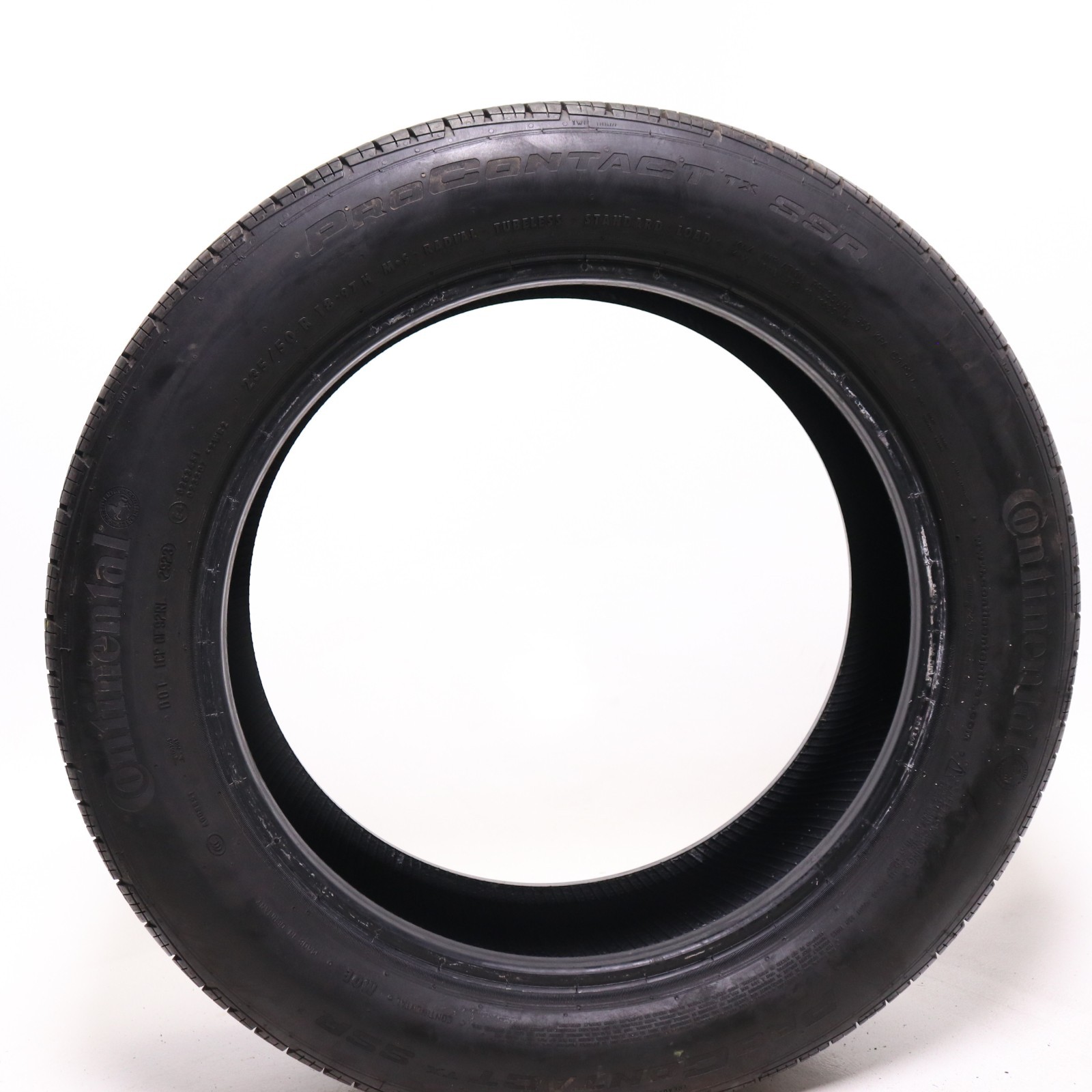 Set of 2 Used 235/50R18 Continental ProContact TX SSR MOE – 97H – 6.5-7/32