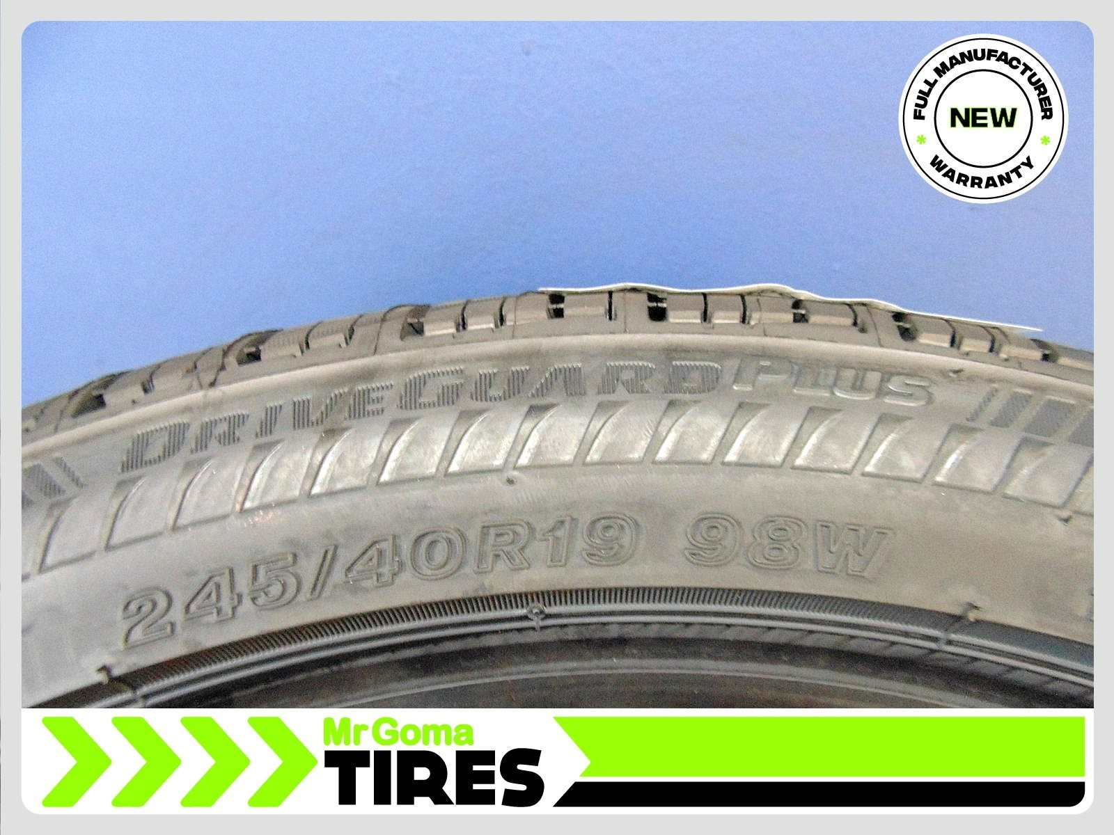 1 BRAND NEW 245/40R19 BRIDGESTONE DRIVEGUARD PLUS RFT TIRE 98W RUN FLAT 2454019