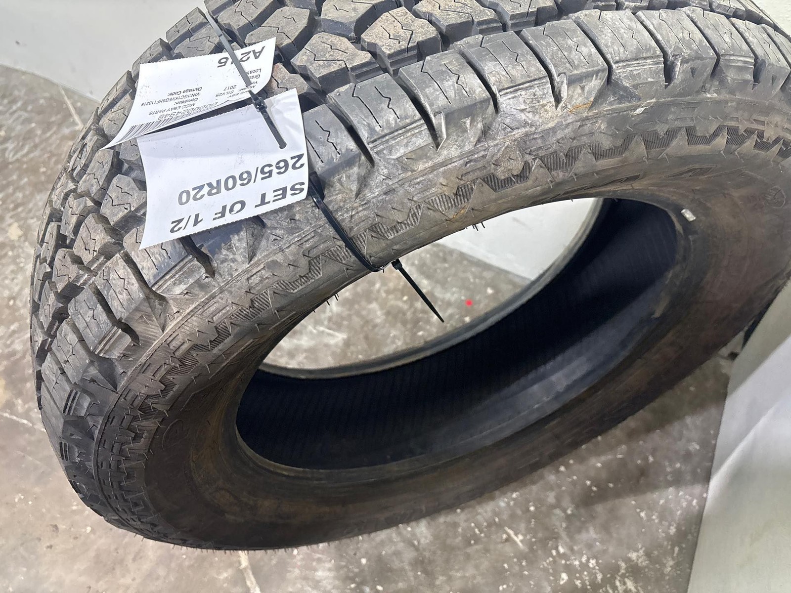 Set of （2） Milestar Patagonia A/T R Used Tire 265/60 R20 121/118R M+S 11/32