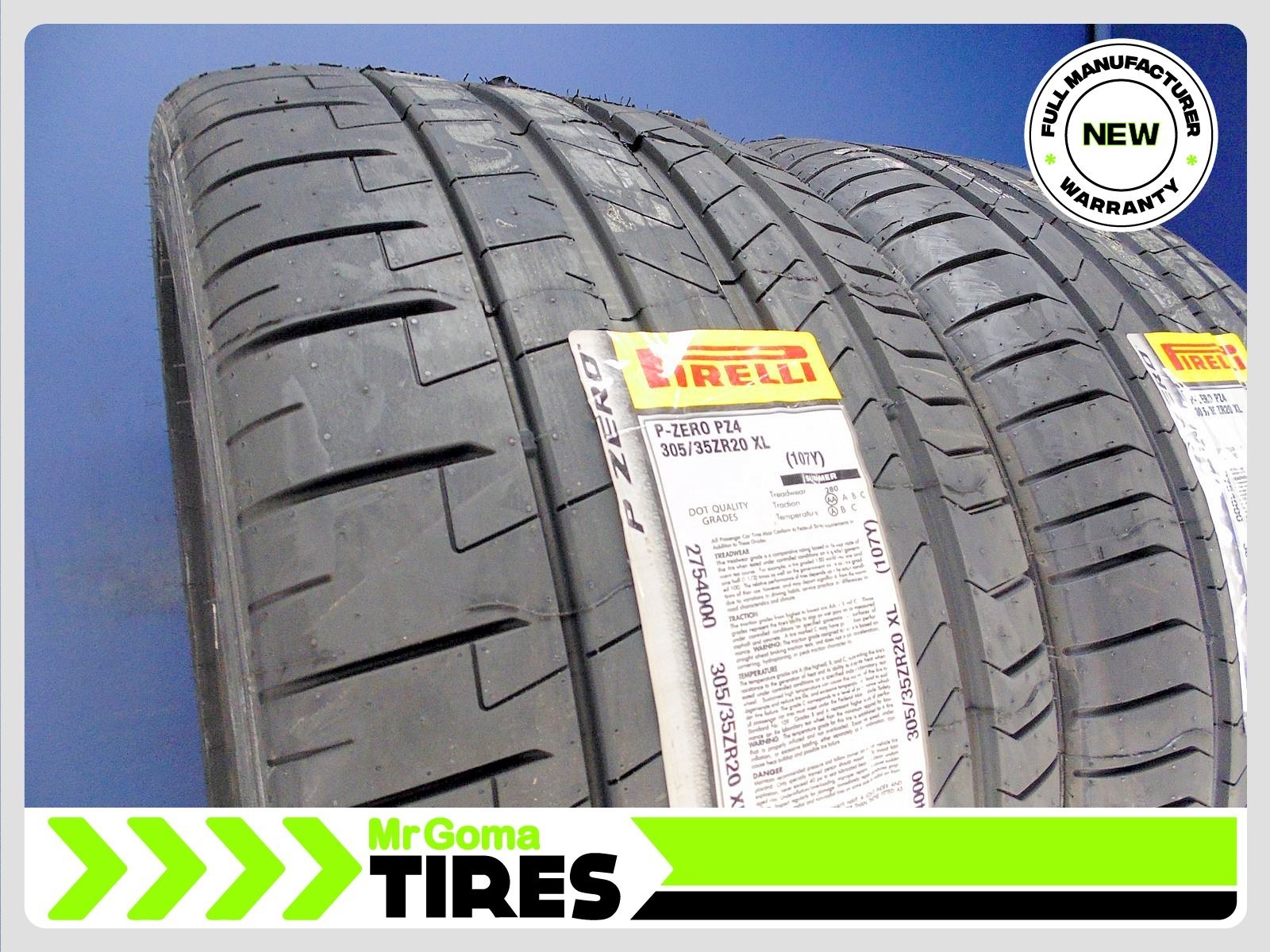 2 BRAND NEW PIRELLI P ZERO TM PZ4 XL 305/35ZR20 USED TIRES 107Y 23053520