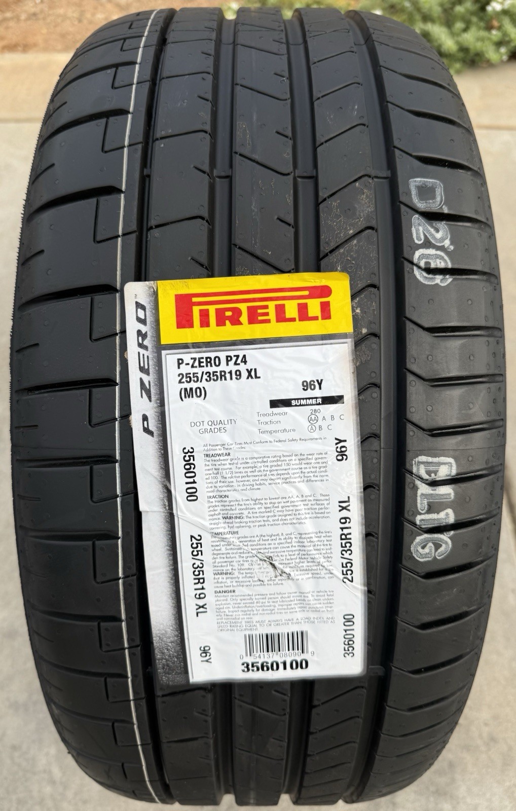 TWO BRAND NEW 255/35R19 96Y Pirelli P Zero PZ4 Sport Tires Like Michelin 4S