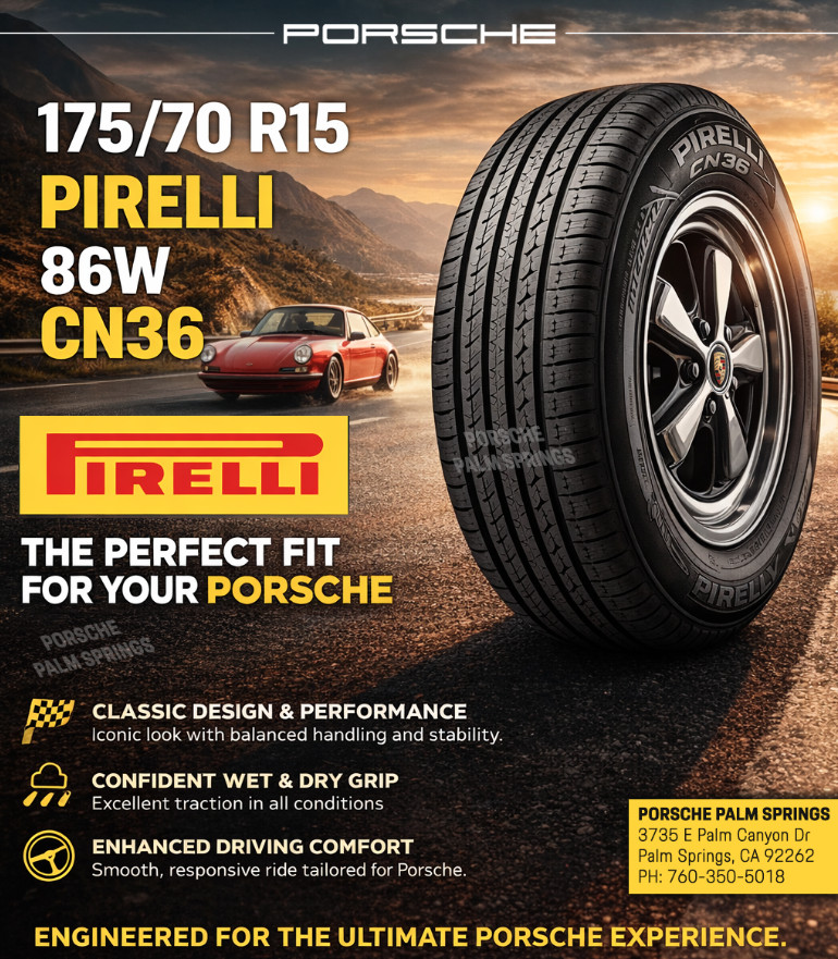 Pirelli CN36 175/70R15 86W Tire Porsche 911 Classic OEM Vintage N-Spec